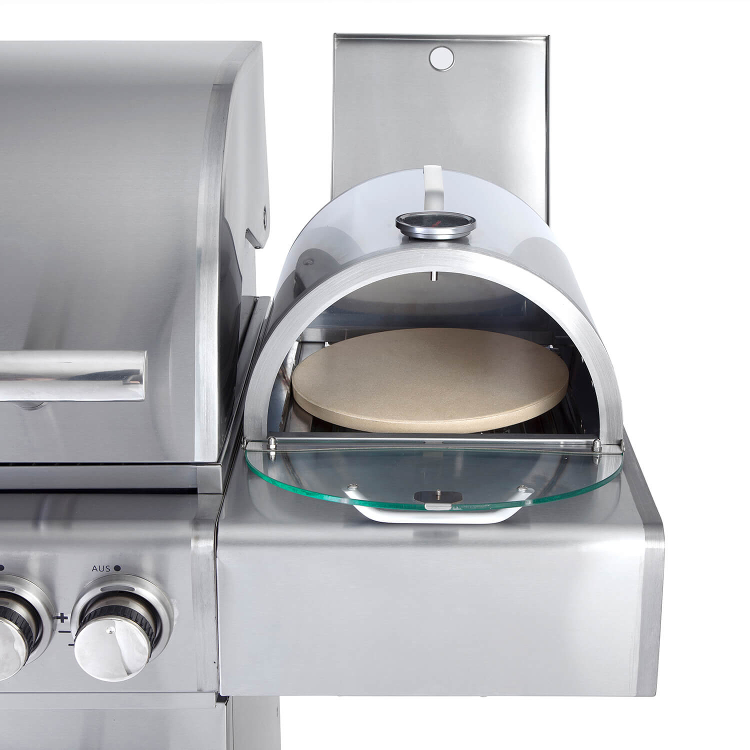 ALL'GRILL Pizzaboxx rund - Pizzahaube für Seitenbrenner