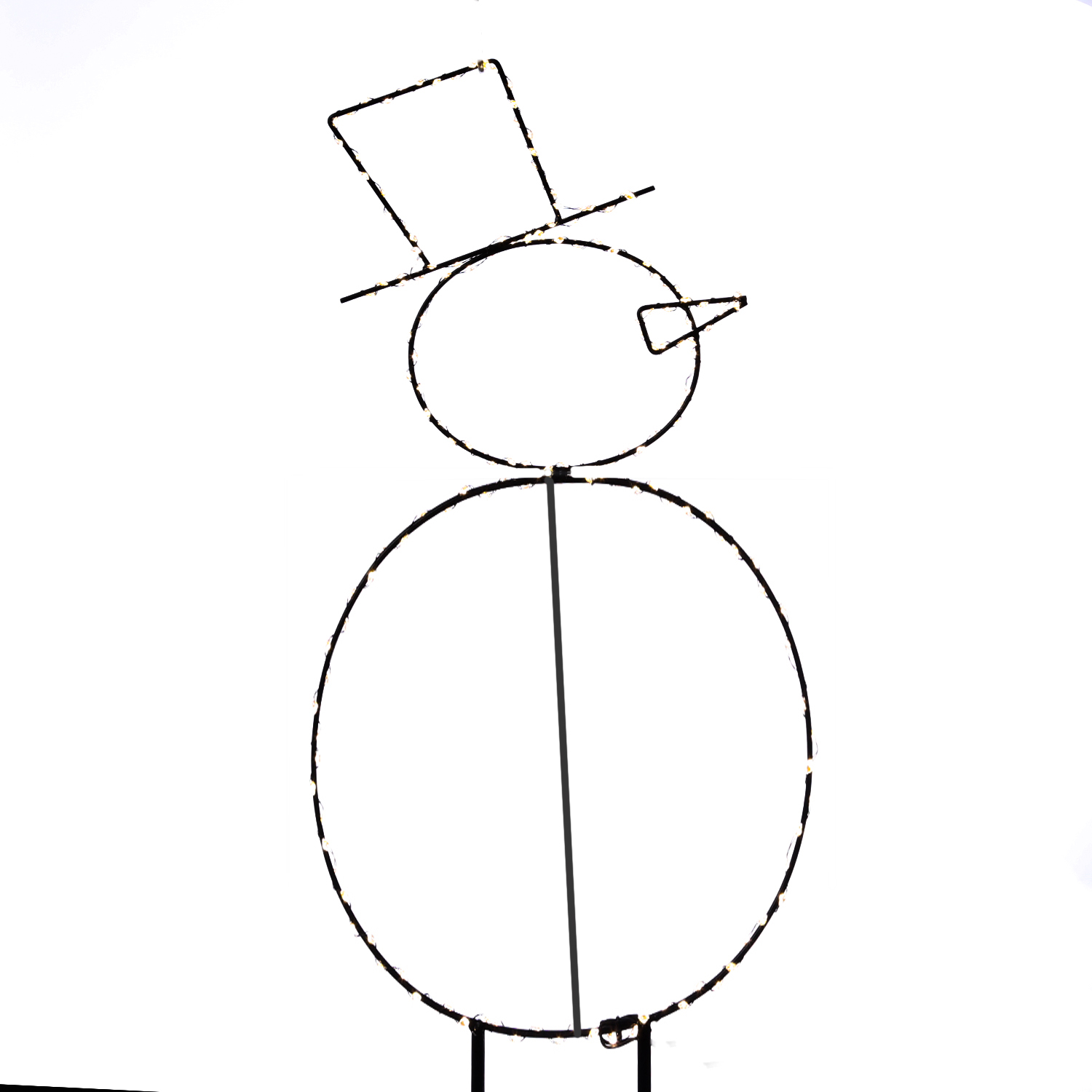 LED Gartenstecker SCHNEEMANN - 250 warmweiße LED - H: 77cm - Trafo - für Außen - schwarz LED Gartenstecker SCHNEEMANN - 250 warmweiße LED - H: 77cm - Trafo - für Außen - schwarz