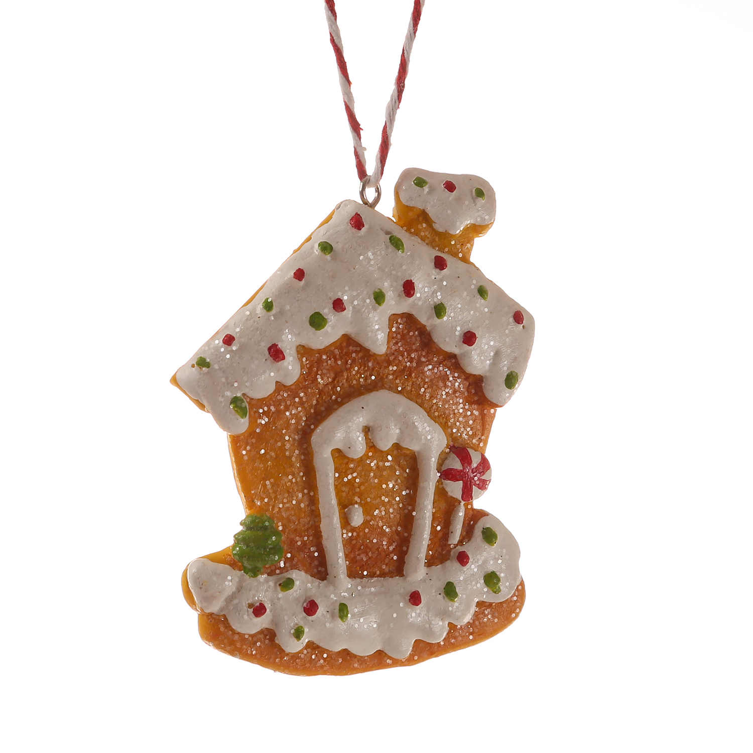Weihnachtsbaumschmuck LEBKUCHENHAUS - Polyresin - inkl. Aufhänger - matt - H: 9cm - braun Weihnachtsbaumschmuck LEBKUCHENHAUS - Polyresin - inkl. Aufhänger - matt - H: 9cm - braun