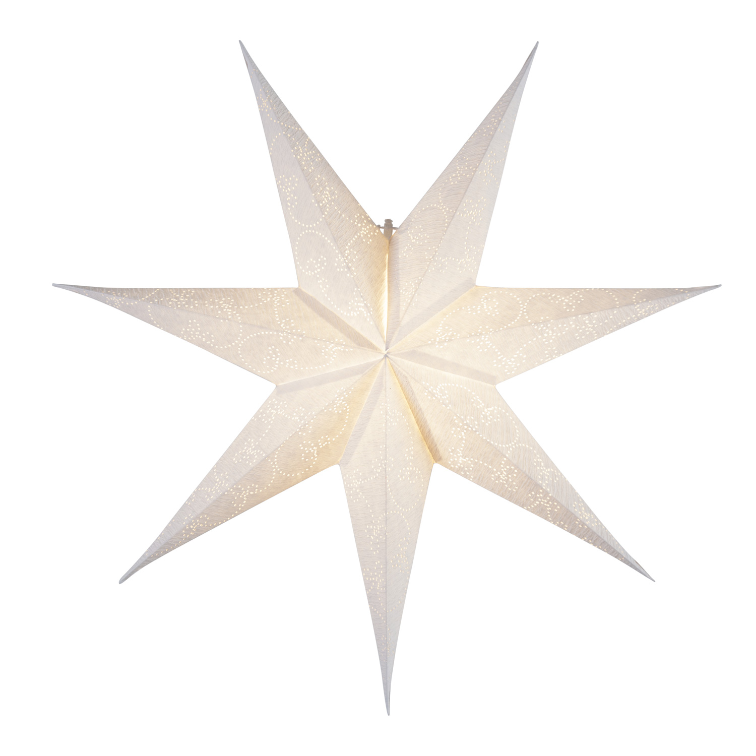 Papierstern "Decorus" - hängend - 7-zackig - Ø 63 cm - weiß Papierstern "Decorus" - hängend - 7-zackig - Ø 63 cm - weiß