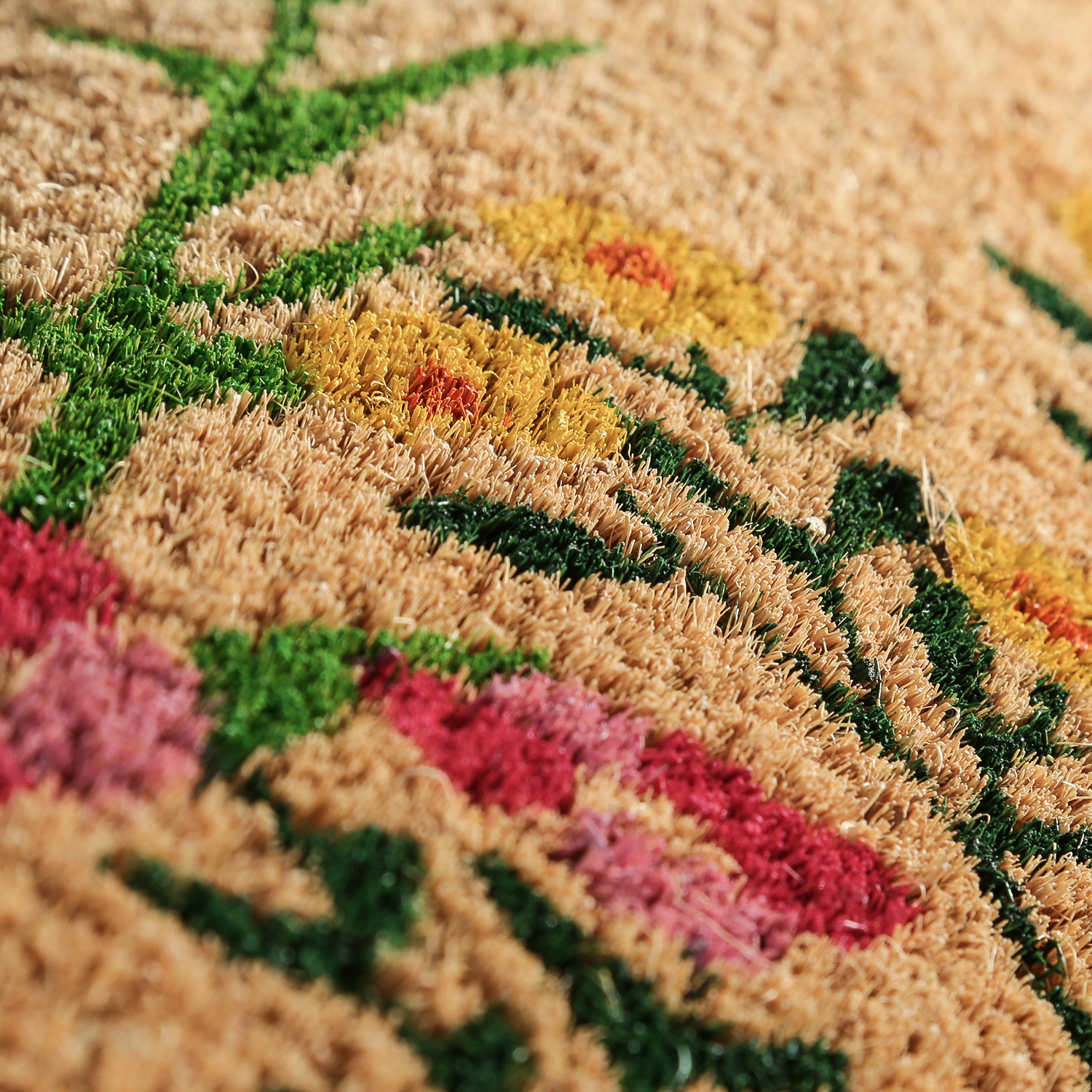 Fußmatte Schmetterlinge - Schmutzfangmatte - Kokosfaser - L: 60cm - B: 40cm - für Innen/Außen