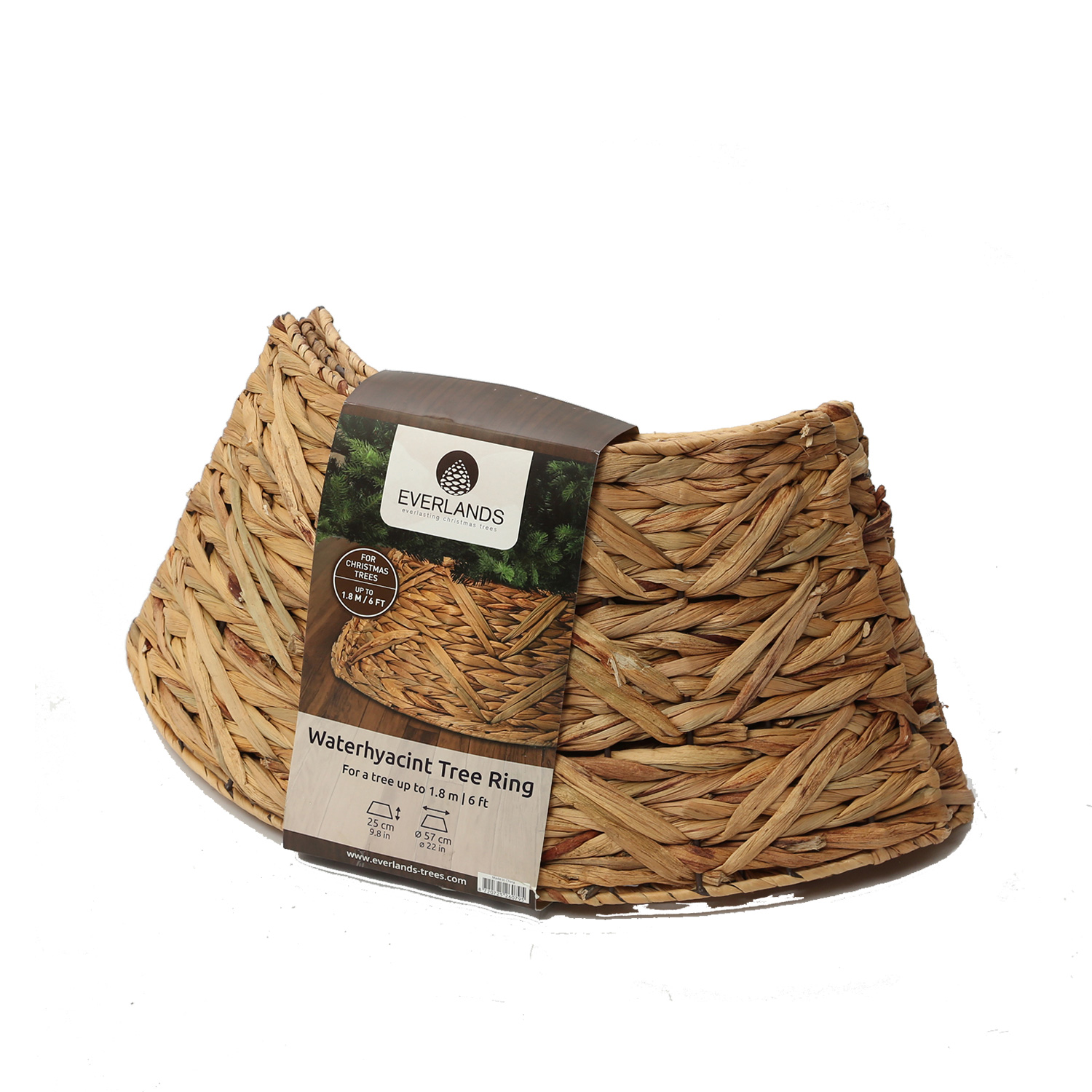 Weihnachtsbaumrock aus Wasserhayazinthe - Abdeckung für Baumständer - D: 57cm  - 3teilig