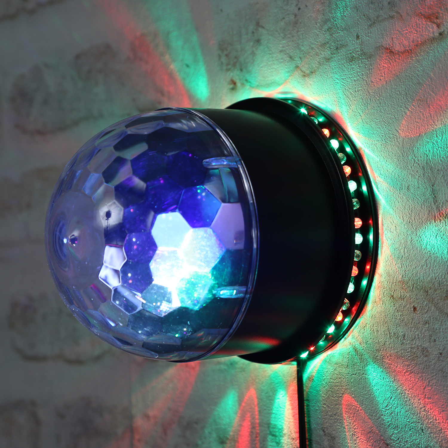 LED Party Discoeffekt SATURN - Strahleneffekt mit Lichtkranz