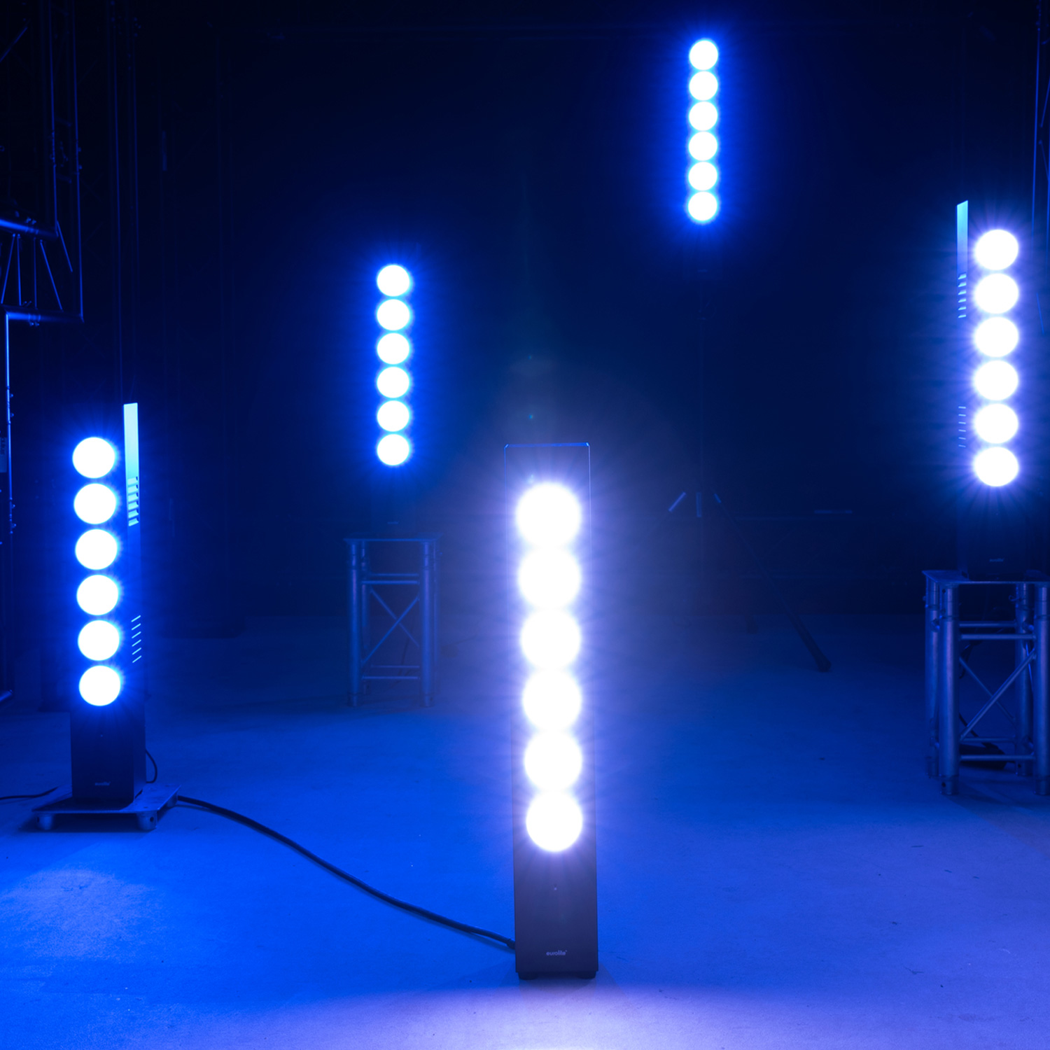 LED Lichtsäule Lichtorgel - high Power 6x 30W COB - DMX - inkl. Fernbedienung - Partyraumbeleuchtung