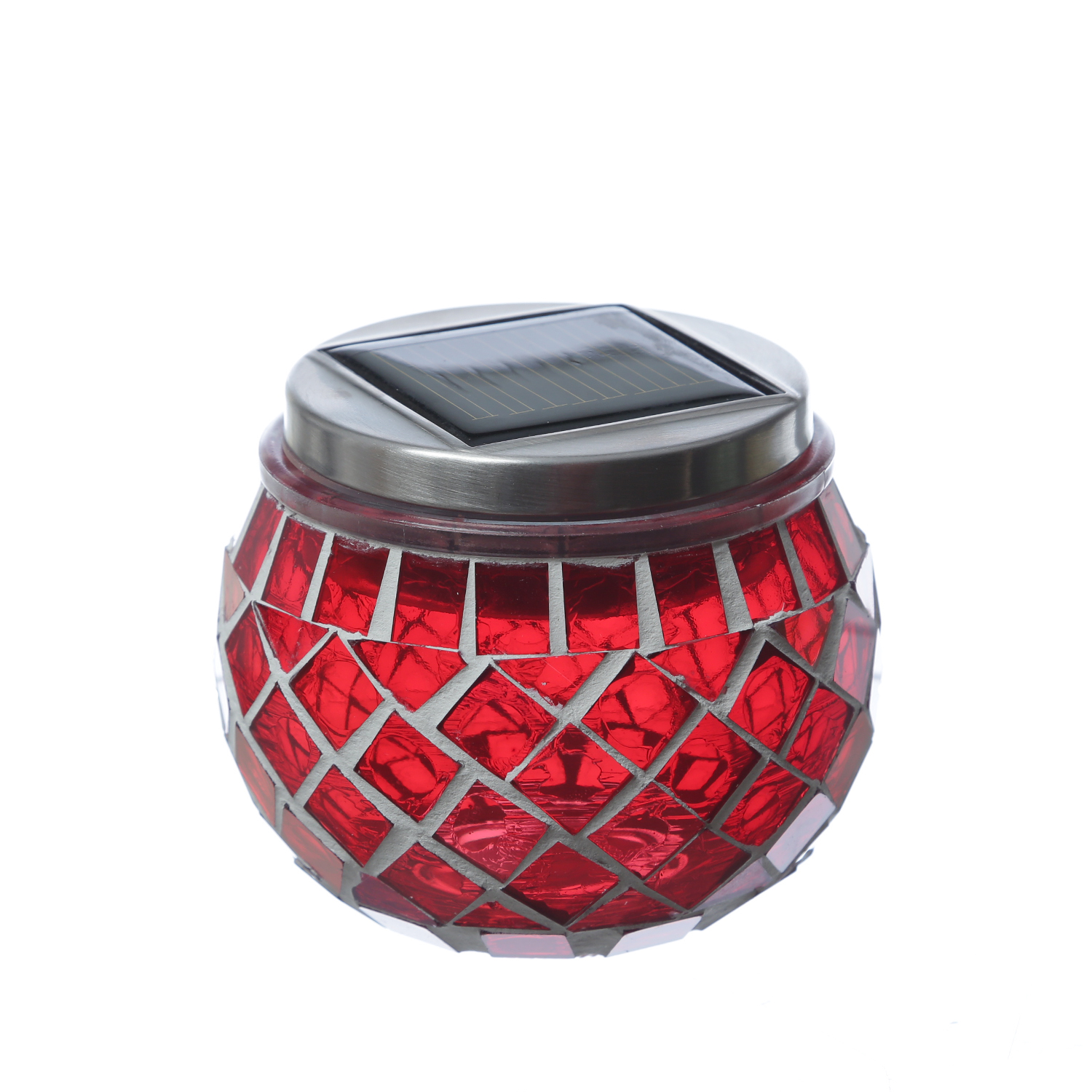 LED Solar Windlichter - Mosaik Solargläser - Lichtsensor - H: 9cm - für Außen - bunt - 4er Set LED Solar Windlichter - Mosaik Solargläser - Lichtsensor - H: 9cm - für Außen - bunt - 4er Set