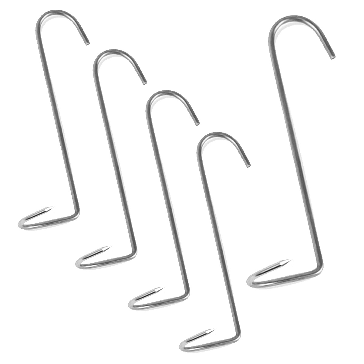 Schraubenhaken zum Räuchern 5er Set - Edelstahl - 12cm - gedreht Schraubenhaken zum Räuchern 5er Set - Edelstahl - 12cm - gedreht