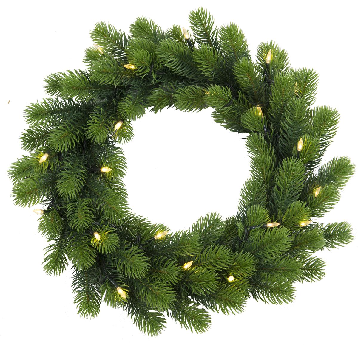 LED-Tannenkranz "Orsa" - 20 warmweiße LEDs - D: 50cm - outdoor - Trafo LED-Tannenkranz "Orsa" - 20 warmweiße LEDs - D: 50cm - outdoor - Trafo