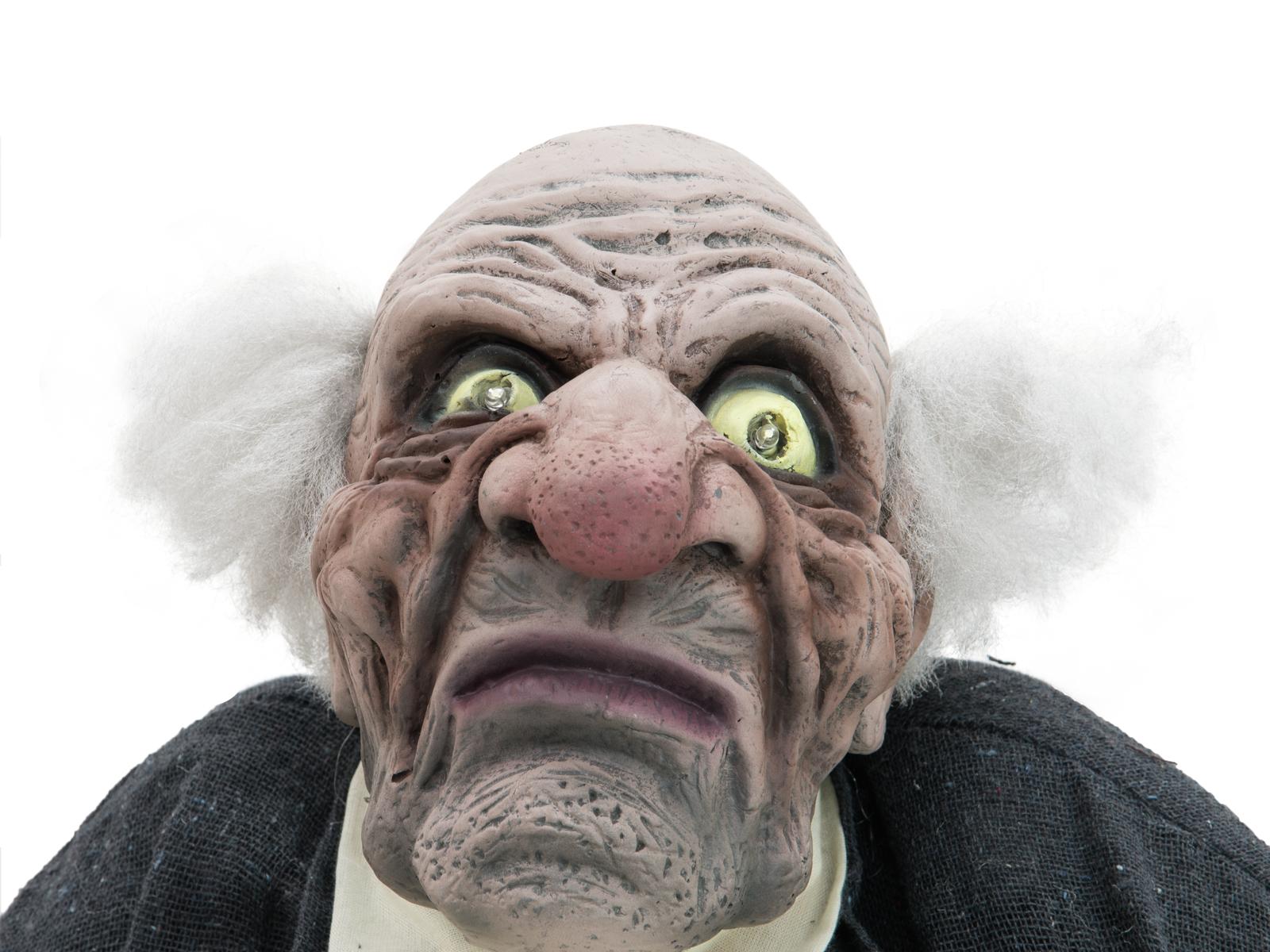 Zombie-Butler - bewegte Halloween Figur - mit Licht und Soundeffekten - 164cm - Geräuschsensor