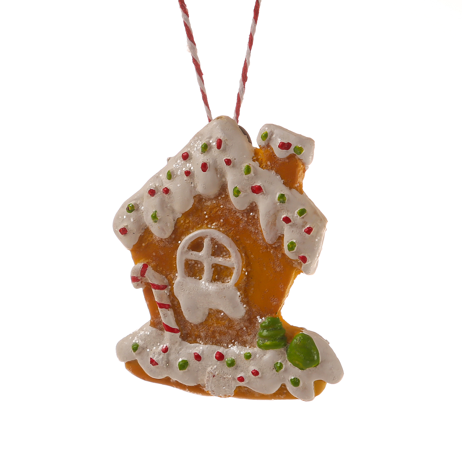 Weihnachtsbaumschmuck LEBKUCHENHAUS - Polyresin - inkl. Aufhänger - matt - H: 9cm - braun Weihnachtsbaumschmuck LEBKUCHENHAUS - Polyresin - inkl. Aufhänger - matt - H: 9cm - braun