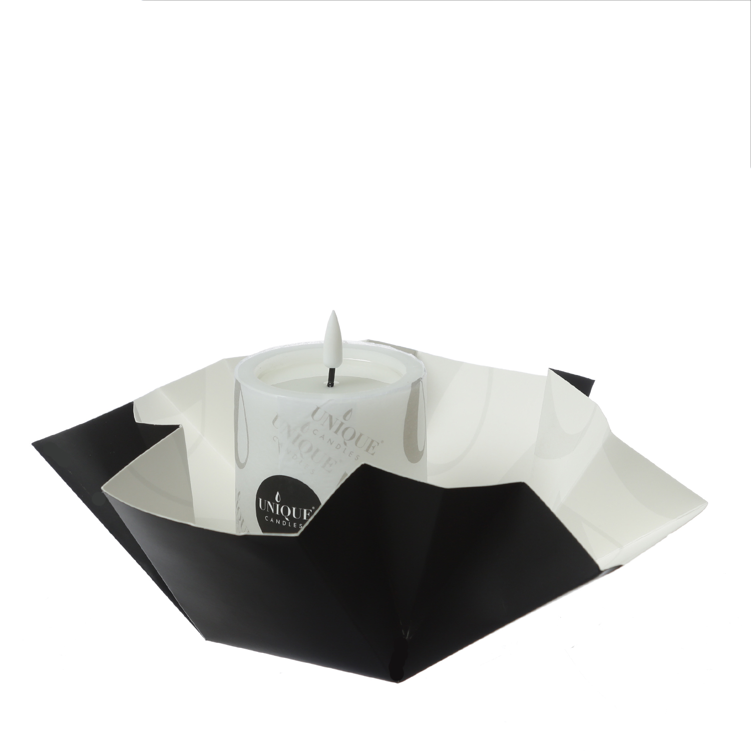 LED Kerze UNIQUE - Rustik-Optik - Echtwachs - H: 15cm - D: 7,5cm - bis zu 1500 Std. - weiß LED Kerze UNIQUE - Rustik-Optik - Echtwachs - H: 15cm - D: 7,5cm - bis zu 1500 Std. - weiß