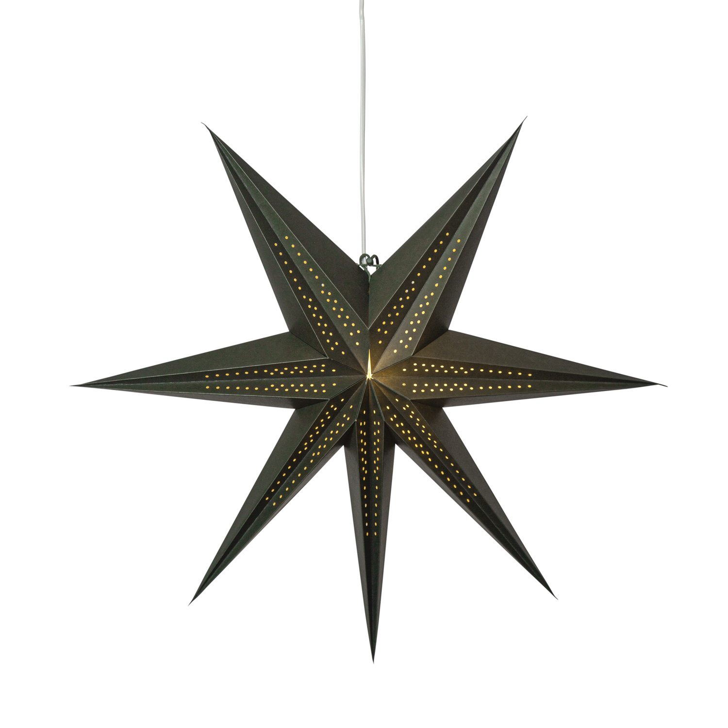 Papierstern POINT - hängend - 7-zackig - D: 60cm - grün Papierstern POINT - hängend - 7-zackig - D: 60cm - grün