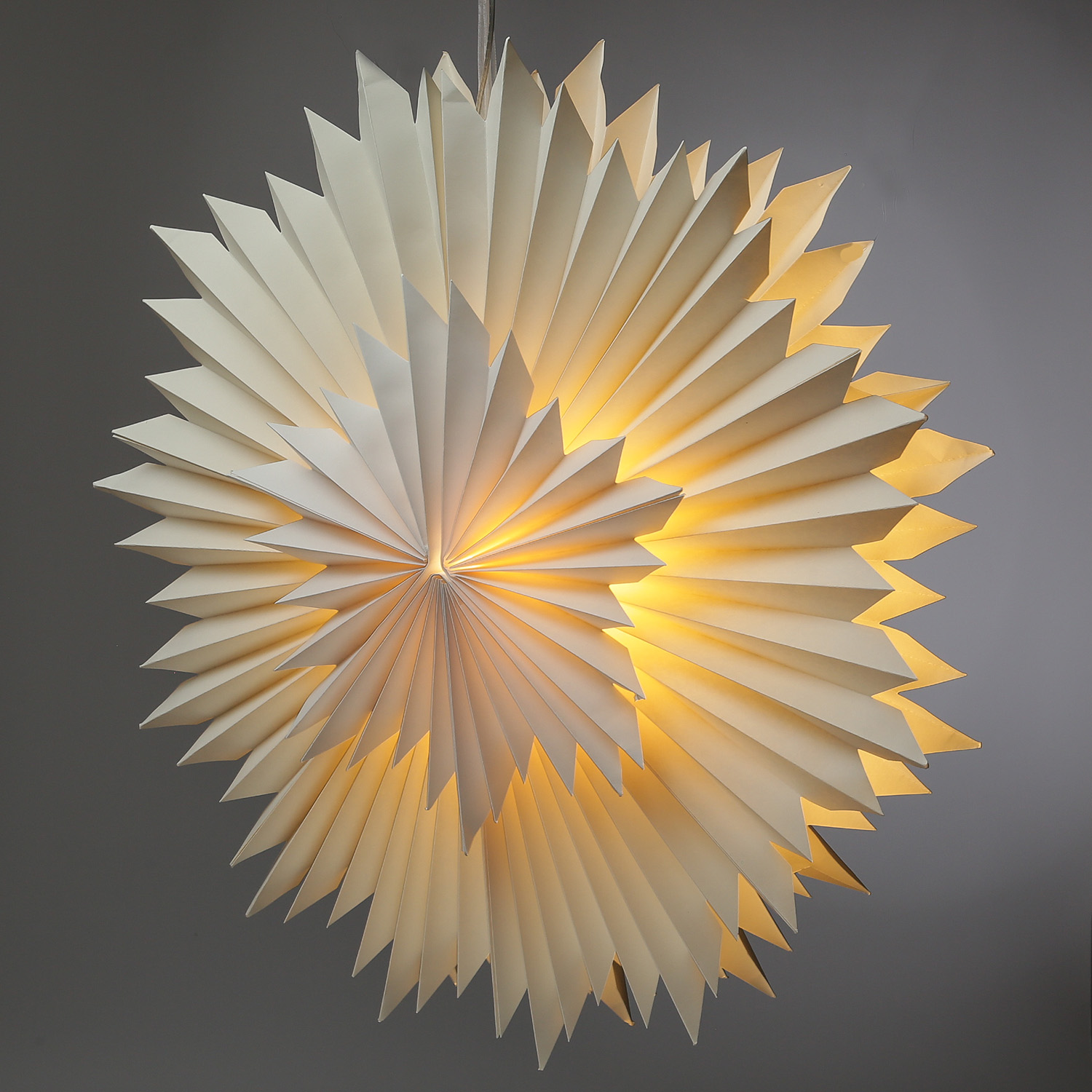 LED Papierstern EISBLUME - hängend - inkl. Kabel und LED Leuchtmittel - Timer - D: 60cm - weiß LED Papierstern EISBLUME - hängend - inkl. Kabel und LED Leuchtmittel - Timer - D: 60cm - weiß