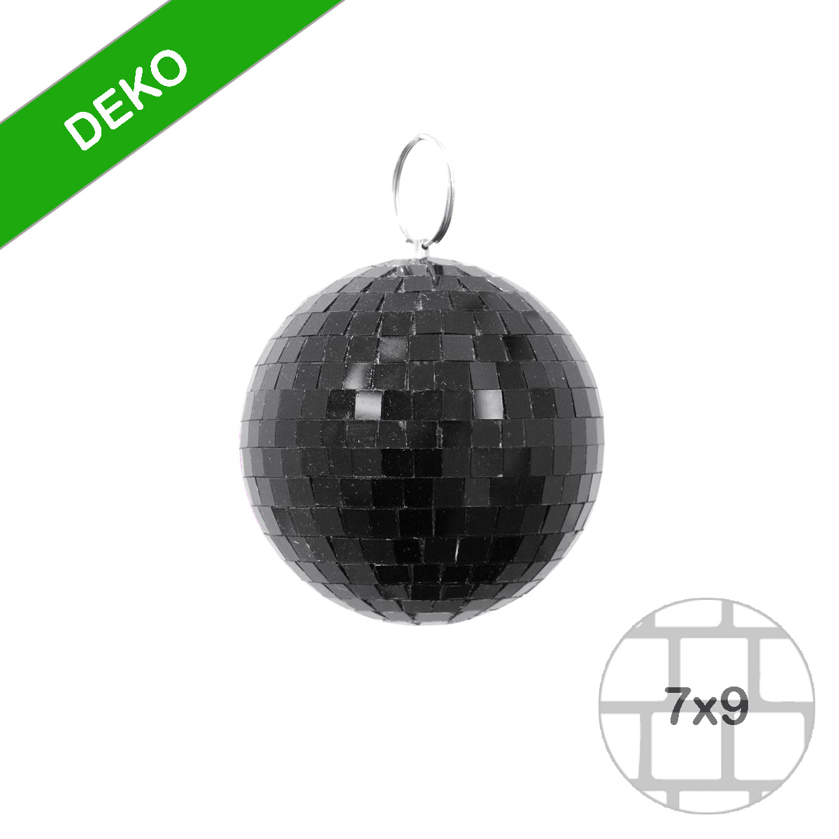 Spiegelkugel 10cm farbig schwarz - Diskokugel (Discokugel) zur Dekoration - Echtglas - mirrorball black