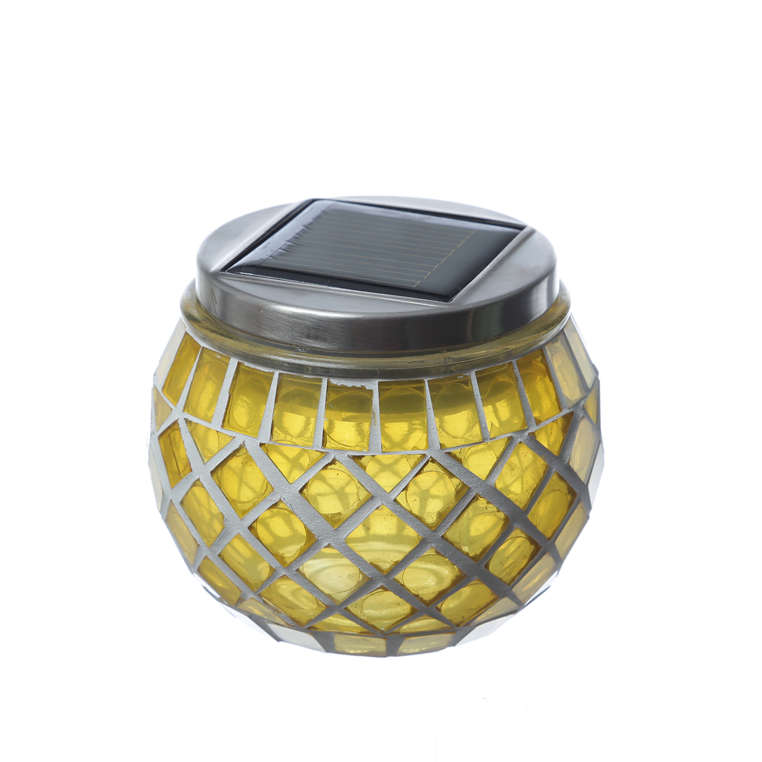 LED Solar Windlichter - Mosaik Solargläser - Lichtsensor - H: 9cm - für Außen - bunt - 4er Set LED Solar Windlichter - Mosaik Solargläser - Lichtsensor - H: 9cm - für Außen - bunt - 4er Set