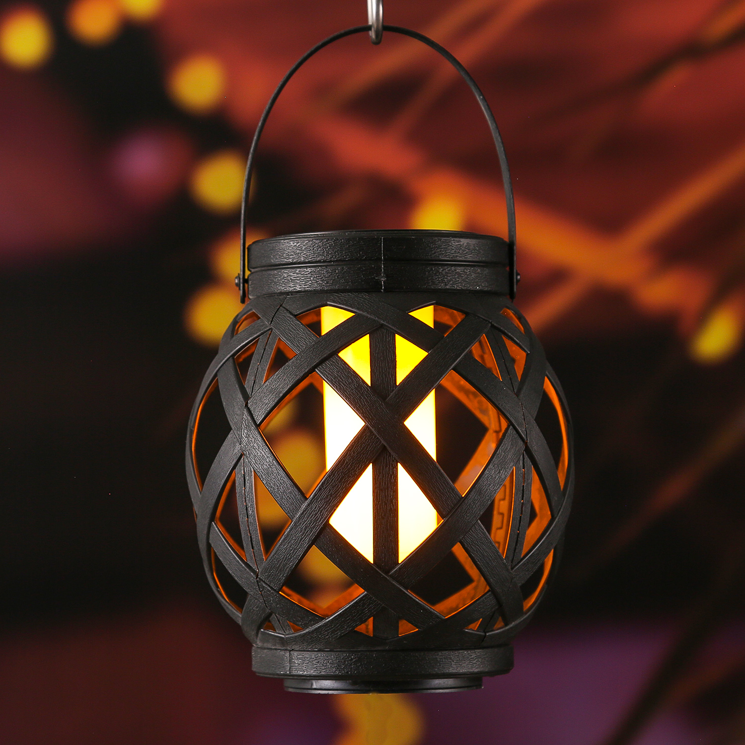 LED Solar Laterne FLAME - Flammeneffekt - flackernde LED - H: 16cm - D: 14,5cm - für Außen - schwarz LED Solar Laterne FLAME - Flammeneffekt - flackernde LED - H: 16cm - D: 14,5cm - für Außen - schwarz