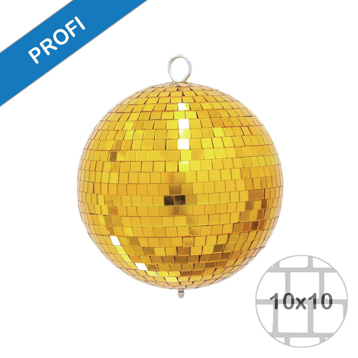 Spiegelkugel 20cm farbig gold- Diskokugel (Discokugel) zur Dekoration und Party- Echtglas - mirrorball gold