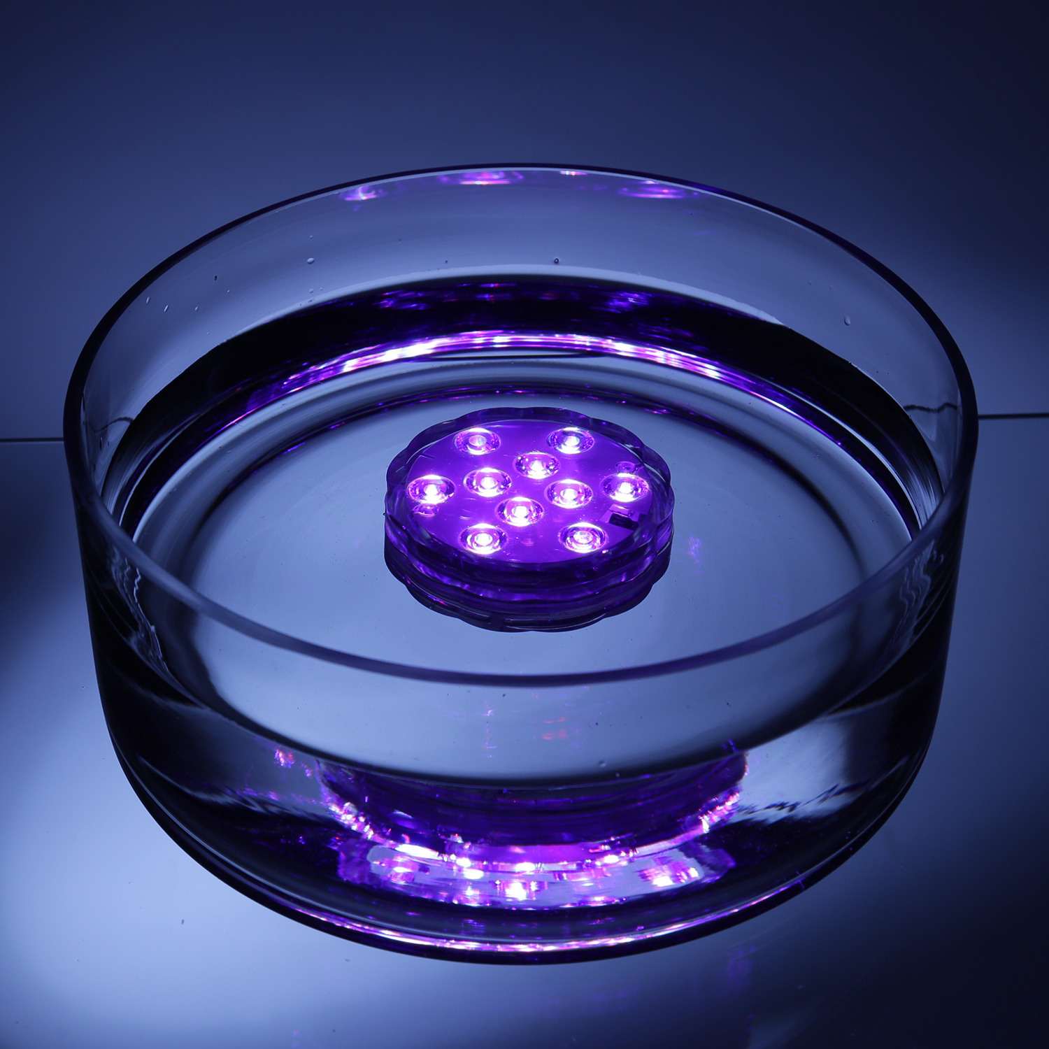 LED Unterwasserlicht RGB - Farbwechsler für Vasen, Schalen, Teich, Aquarium - Fernbedienung LED Unterwasserlicht RGB - Farbwechsler für Vasen, Schalen, Teich, Aquarium - Fernbedienung