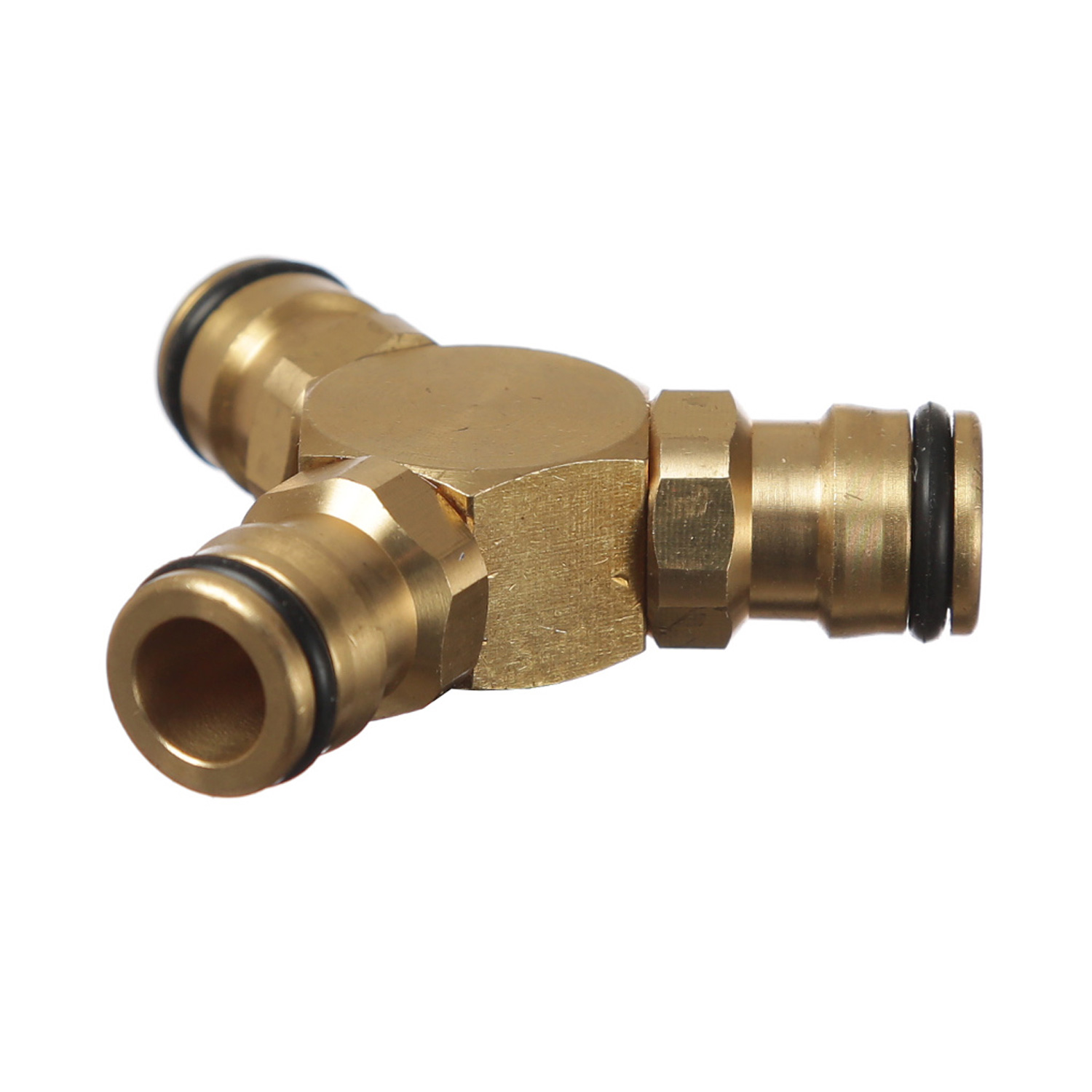 3-Wege Wasseradapter - 3 Schnellkupplungen - Messing Y-Splitter