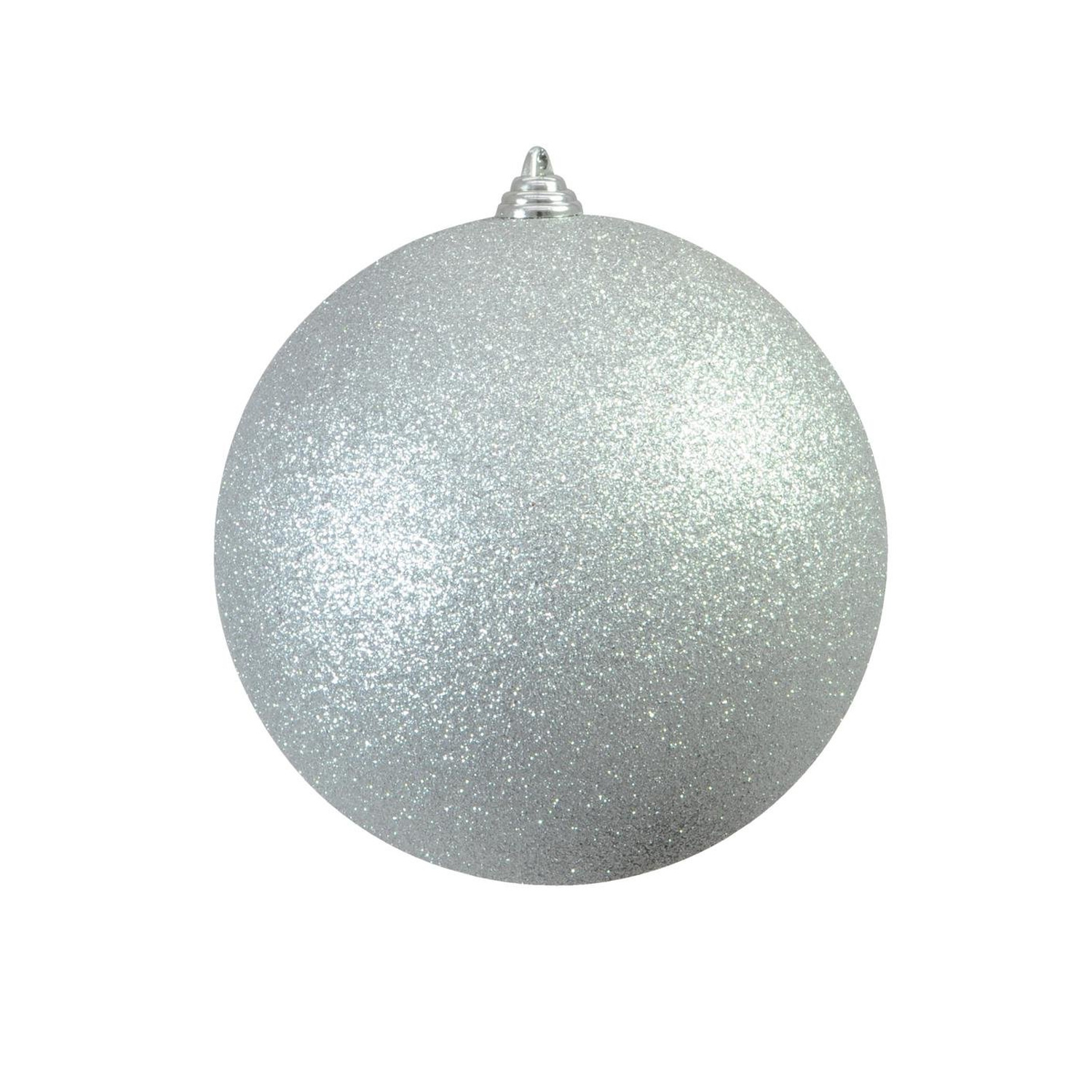 XL Dekokugel 20cm - Baumkugel - silber glitzernd - Innendeko - robustes Polyethylen XL Dekokugel 20cm - Baumkugel - silber glitzernd - Innendeko - robustes Polyethylen