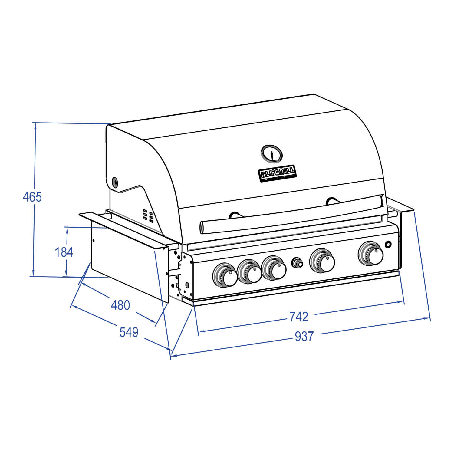 ALL'GRILL TOP-LINE - ALL'GRILL CHEF L - BUILT-IN  mit Air System