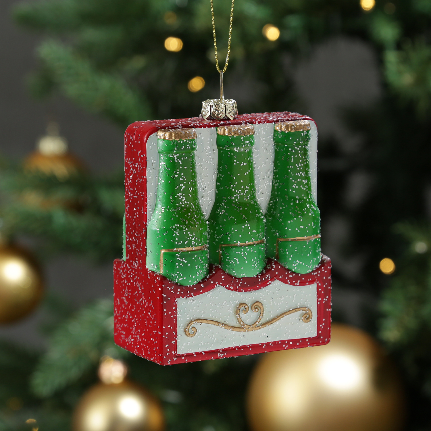 Weihnachtsbaumschmuck Sixpack Bier - Christbaumschmuck für Bierfreunde- bruchfest - H: 10cm Weihnachtsbaumschmuck Sixpack Bier - Christbaumschmuck für Bierfreunde- bruchfest - H: 10cm