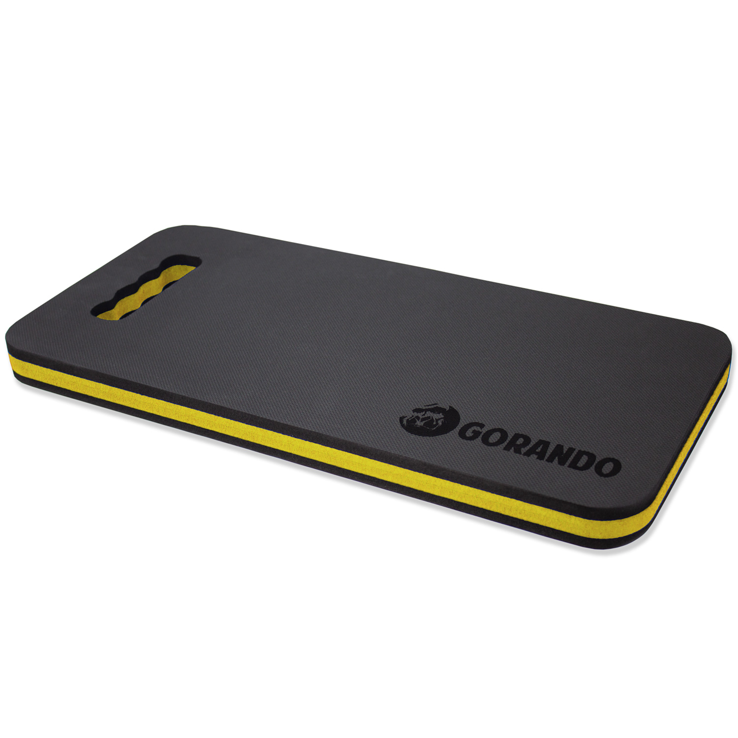 GORANDO® Premium EVA Kniekissen - gelb - für Garten, Haus und Werkstatt, Kniepad