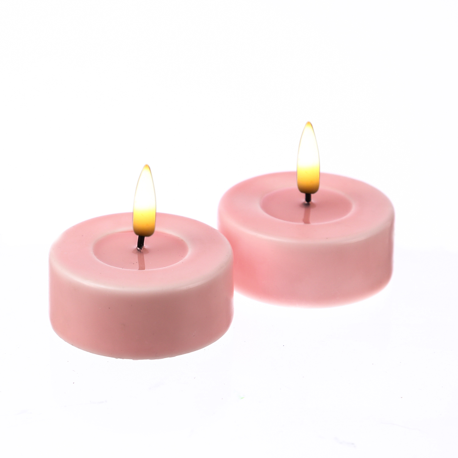 LED Teelichter MIA - Kunststoff - realistische 3D Flamme - D: 6,1cm - rosa - 2 Stk. LED Teelichter MIA - Kunststoff - realistische 3D Flamme - D: 6,1cm - rosa - 2 Stk.