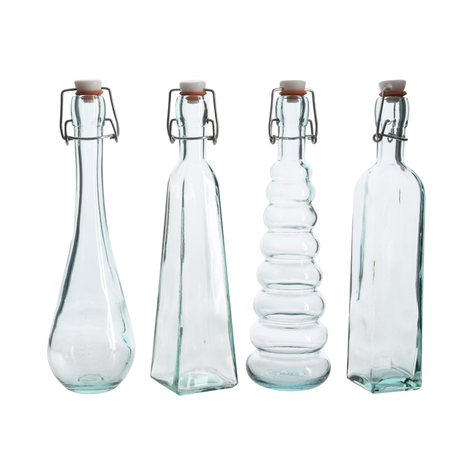 Glasflasche mit Bügelverschluss - Vorratsflasche - Recyclingglas - 360ml