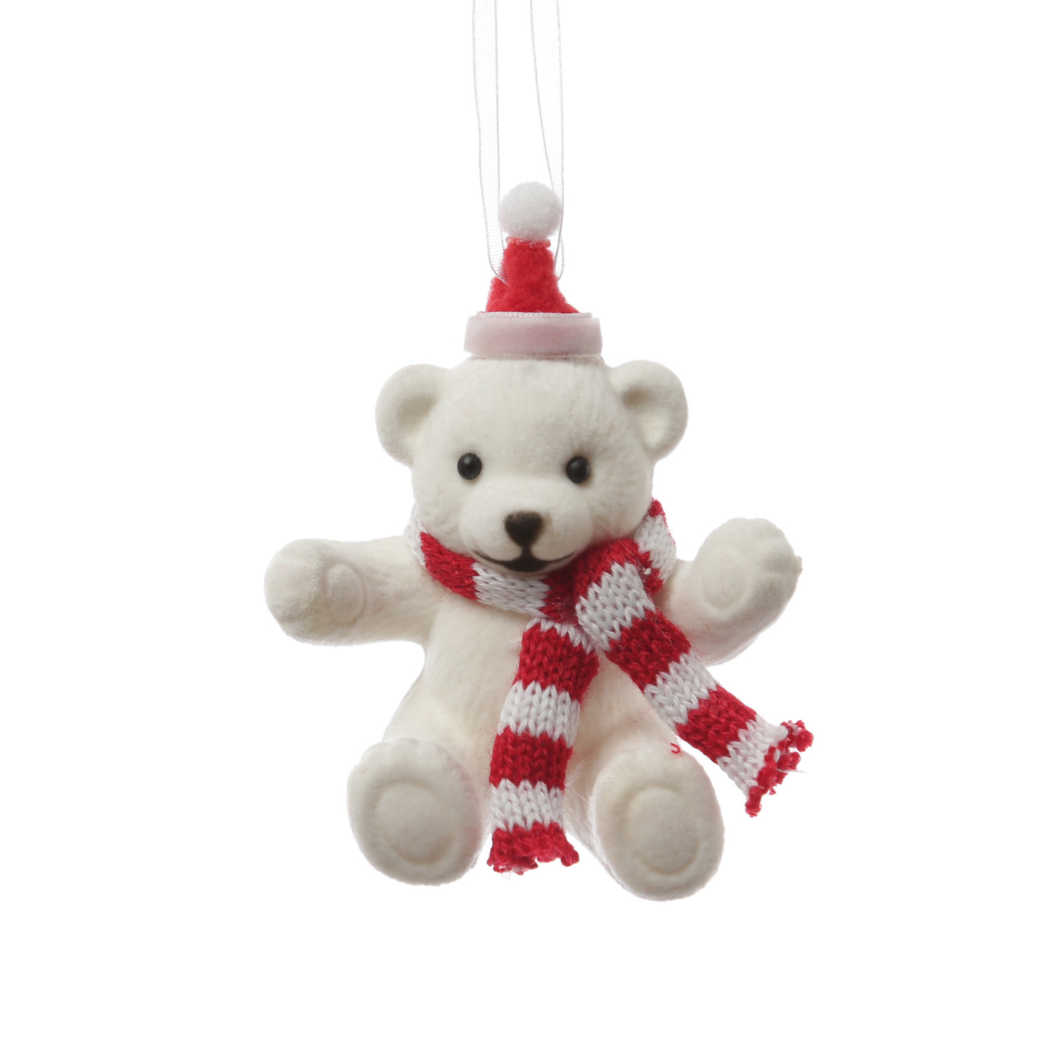 Weihnachtsbaumschmuck Bärchen mit Schal und Mütze - Christbaumschmuck - Kunststoff - H: 11cm Weihnachtsbaumschmuck Bärchen mit Schal und Mütze - Christbaumschmuck - Kunststoff - H: 11cm