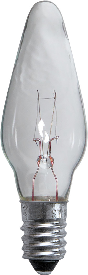 3er Set Ersatzglühbirnen Leuchter E10 - 55V - 3W - klar - dimmbar 3er Set Ersatzglühbirnen Leuchter E10 - 55V - 3W - klar - dimmbar