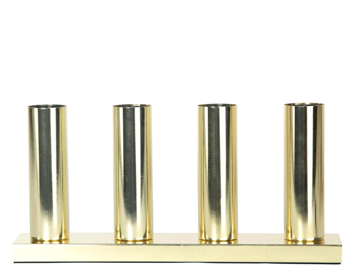 LED Tischleuchte - Standleuchte "Glans" - 4x E27 Fassung - H: 17cm, L: 36,5cm - messing LED Tischleuchte - Standleuchte "Glans" - 4x E27 Fassung - H: 17cm, L: 36,5cm - messing