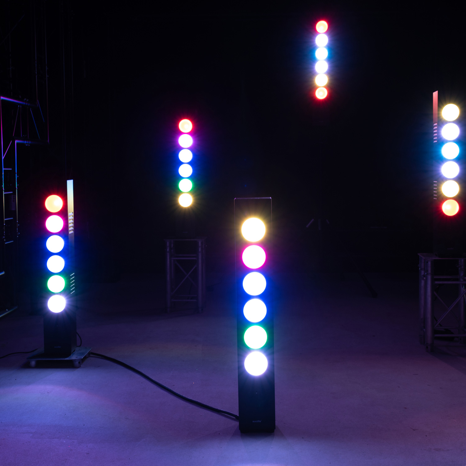 LED Lichtsäule Lichtorgel - high Power 6x 30W COB - DMX - inkl. Fernbedienung - Partyraumbeleuchtung
