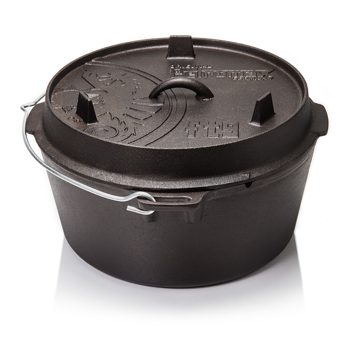 B-Ware Petromax Feuertopf Dutch Oven ft9-t mit planem Boden - 7,5L - 8-14 Personen