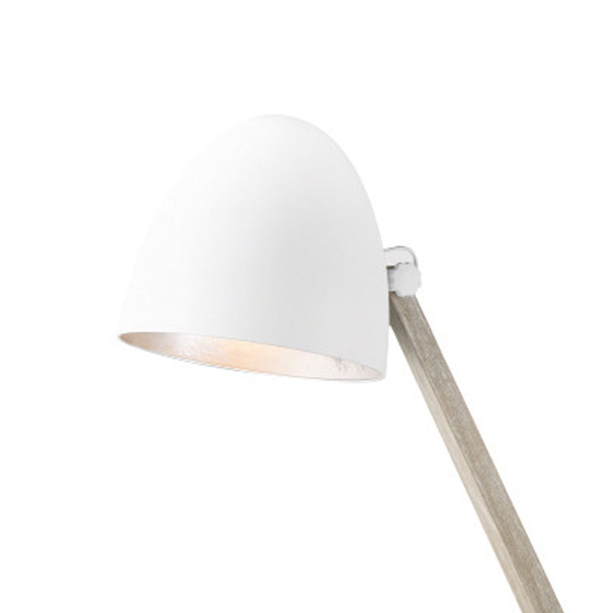 Bodenlampe PETTO - 175cm - schlichtes skandinavisches Design - E27 Fassung - Holz + Weiß