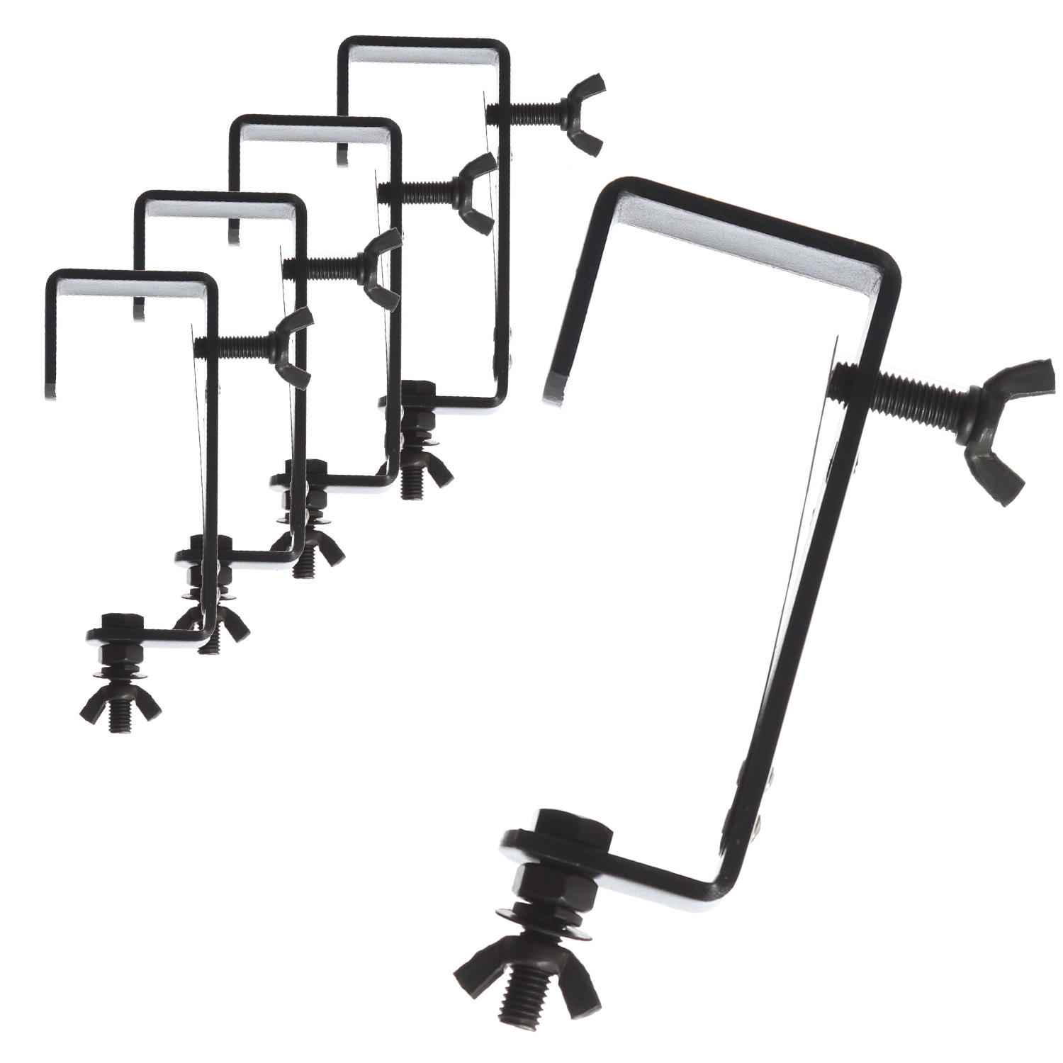 Theaterhaken 50kg Set CC-50 schwarz (5 Stück) - Montagehaken mit Schutzlippe - bis 50kg | DELTATRUSS Theaterhaken 50kg Set CC-50 schwarz (5 Stück) - Montagehaken mit Schutzlippe - bis 50kg | DELTATRUSS