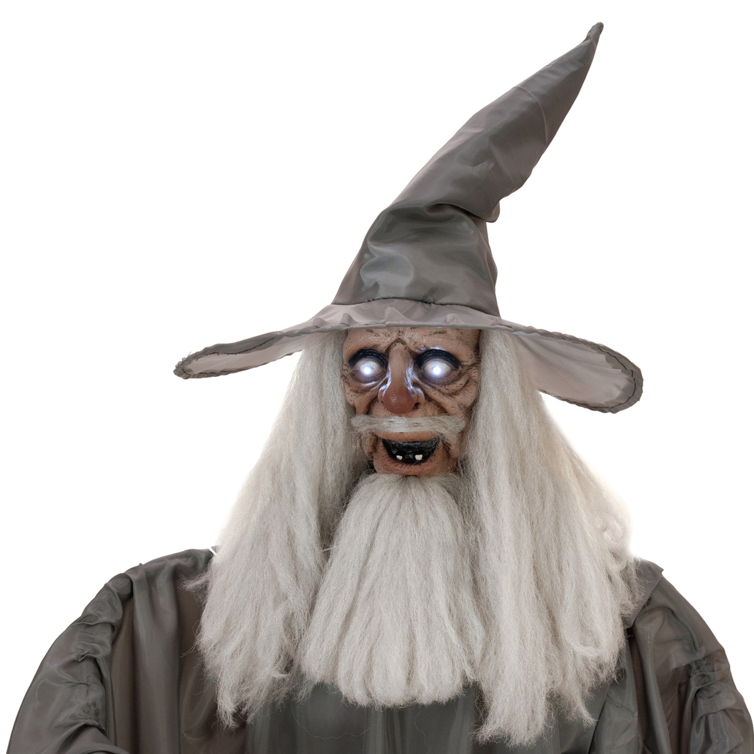 Halloween Figur Zauberer, animiert 190cm - Bewegung, Licht, Geräusche