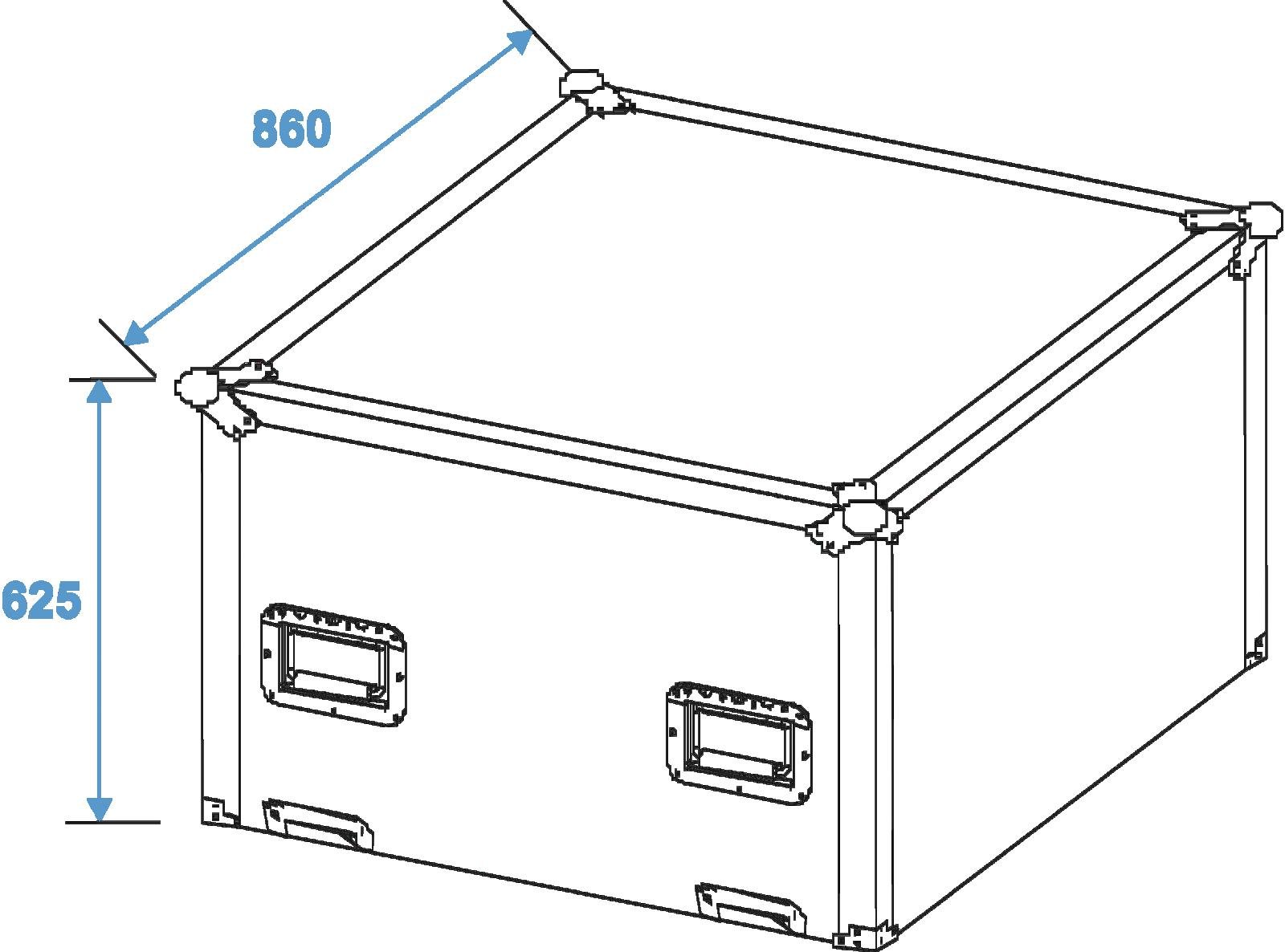 Flightcase Transportcase für 75cm Spiegelkugeln - Roadcase - Transportkiste für Discokugeln