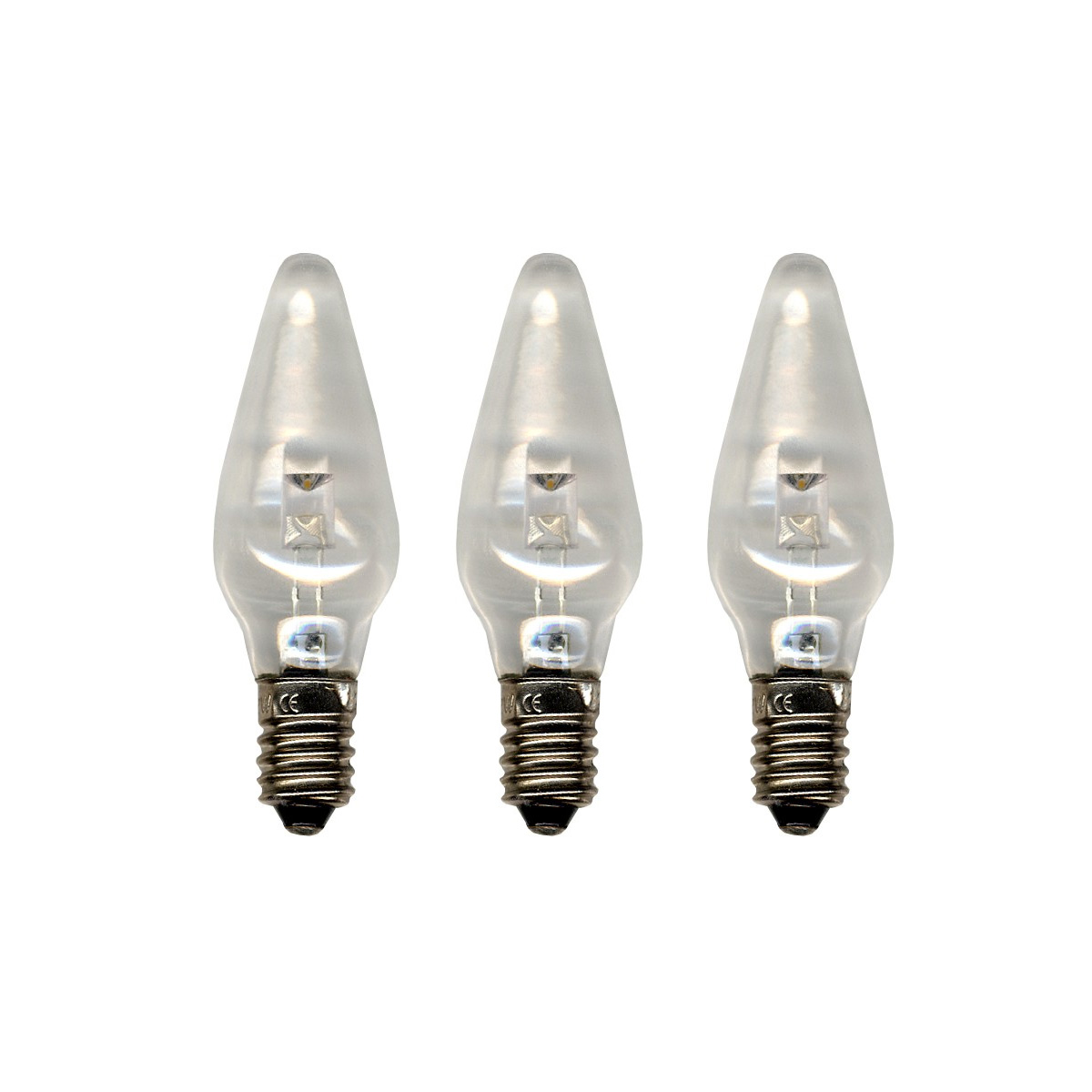 LED Ersatzleuchtmittel für Fensterleuchter - E10 - 0,2W - warmweiß - klar - 10-55V - 3 Stück LED Ersatzleuchtmittel für Fensterleuchter - E10 - 0,2W - warmweiß - klar - 10-55V - 3 Stück