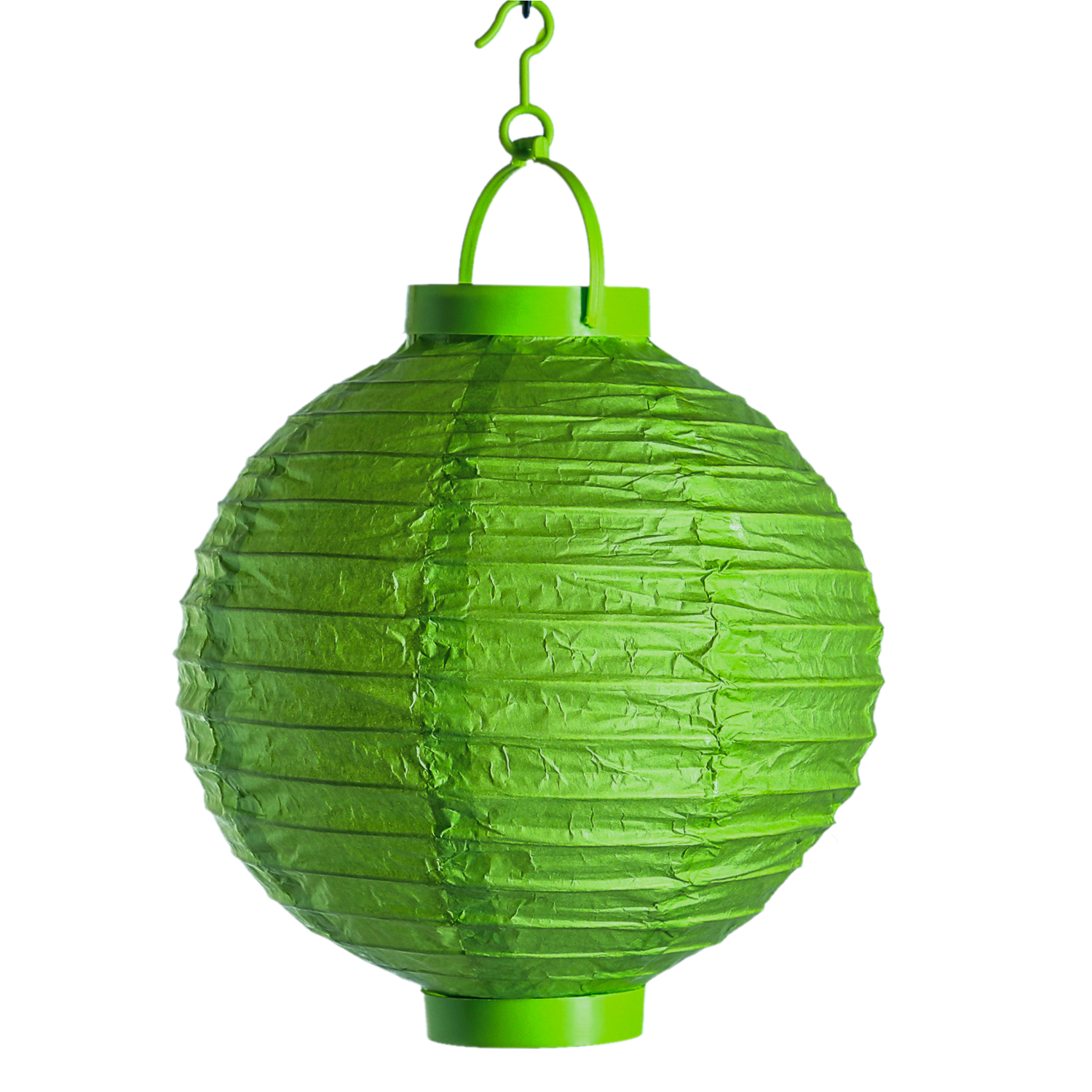 LED Solar Lampion - kaltweiße LED - H: 23cm - D: 20cm - Lichtsensor - grün LED Solar Lampion - kaltweiße LED - H: 23cm - D: 20cm - Lichtsensor - grün