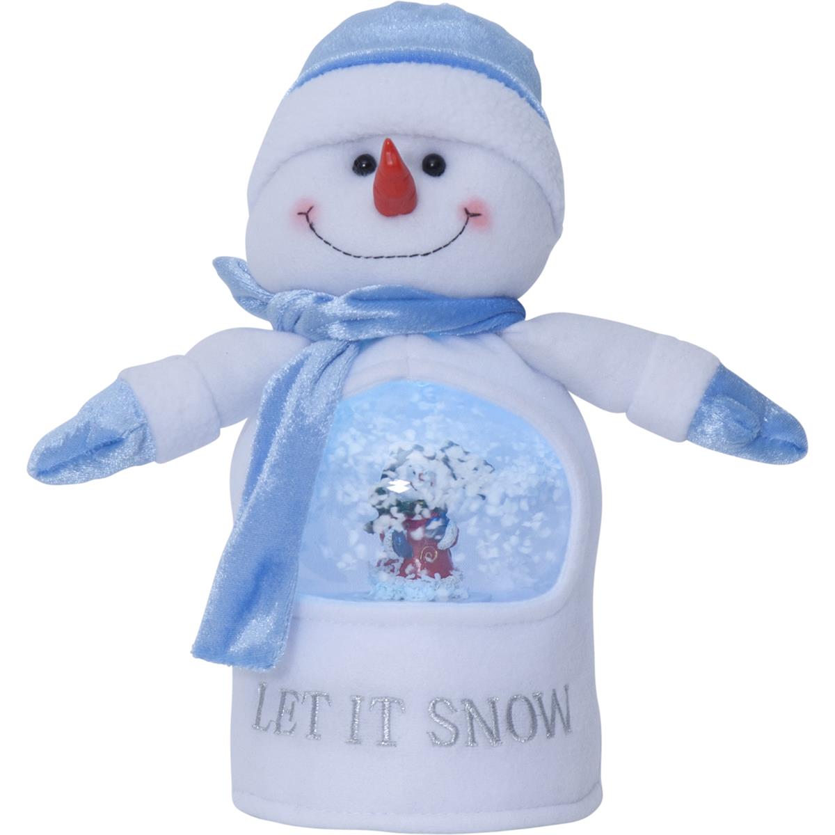 LED Stoff-Figur Schneemann - Schneekugel mit Sensor - 1 warmweiße LED - H: 26cm - Batteriebetrieb LED Stoff-Figur Schneemann - Schneekugel mit Sensor - 1 warmweiße LED - H: 26cm - Batteriebetrieb