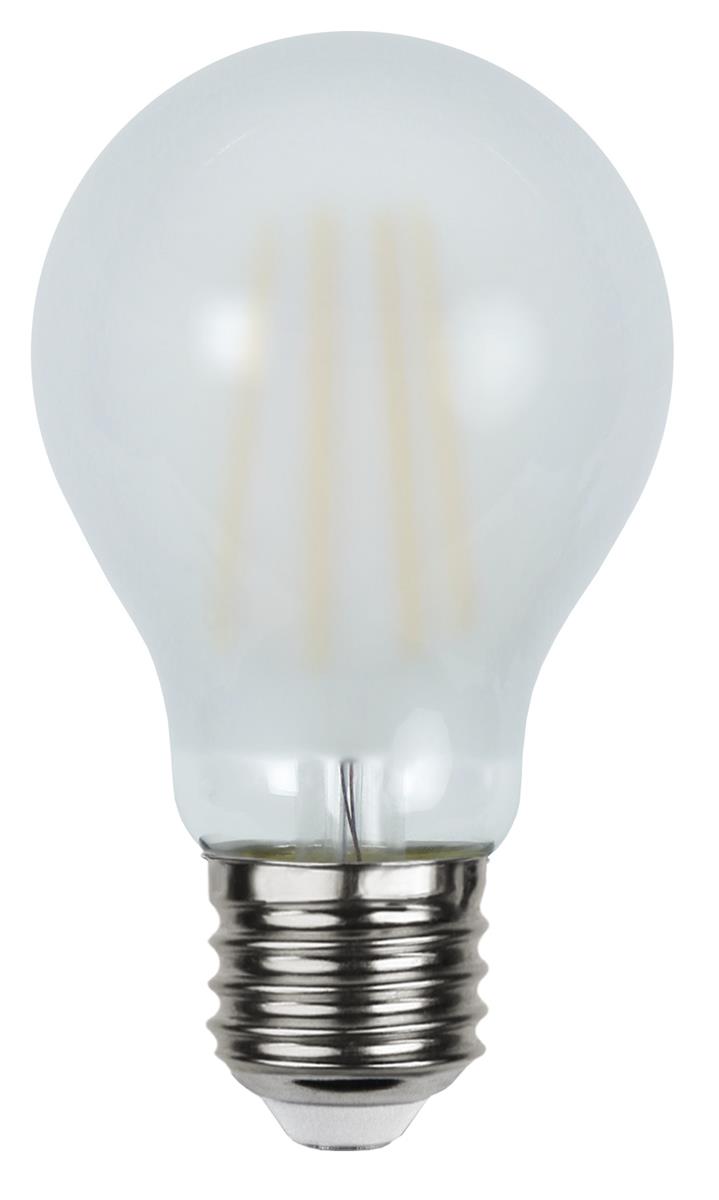 LED Tropfenlampe FILA A60 - E27 - 4,8W - WW 2700K - 540lm - gefrostet LED Tropfenlampe FILA A60 - E27 - 4,8W - WW 2700K - 540lm - gefrostet