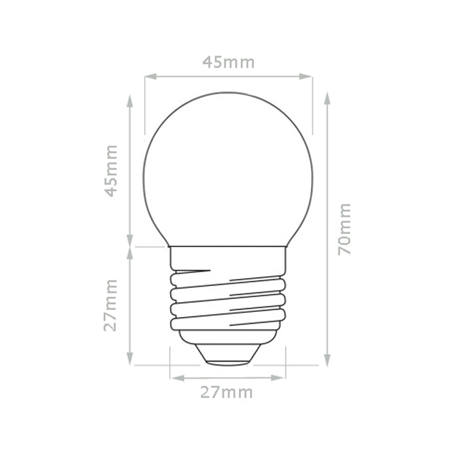 Illu-/Partylichterkette 10m - Außenlichterkette grün - 10xE27 warmweiße Kugellampen