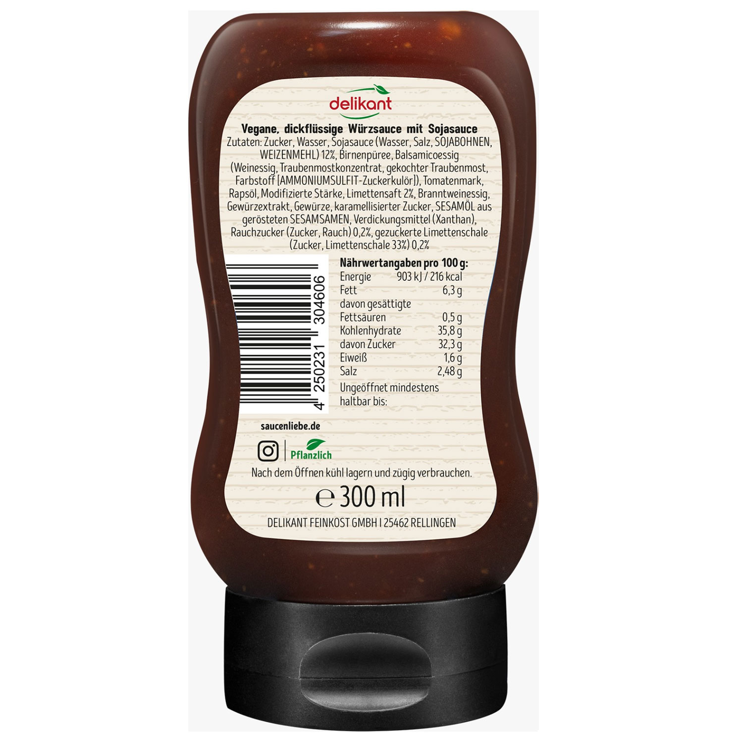 Saucen Liebe - Korean Style BBQ Sauce - 300ml - vegan