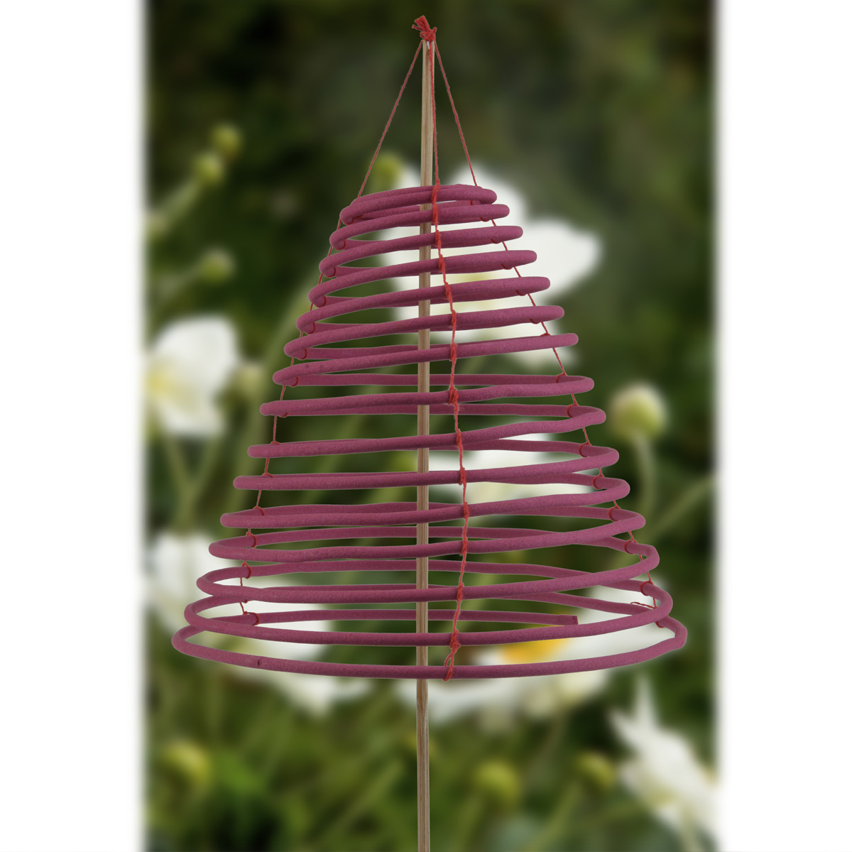 Insektenspirale CITRONELLA - Anti Mücken Spirale - Bambus - Brenndauer 16 Stunden - pink - 2er Set