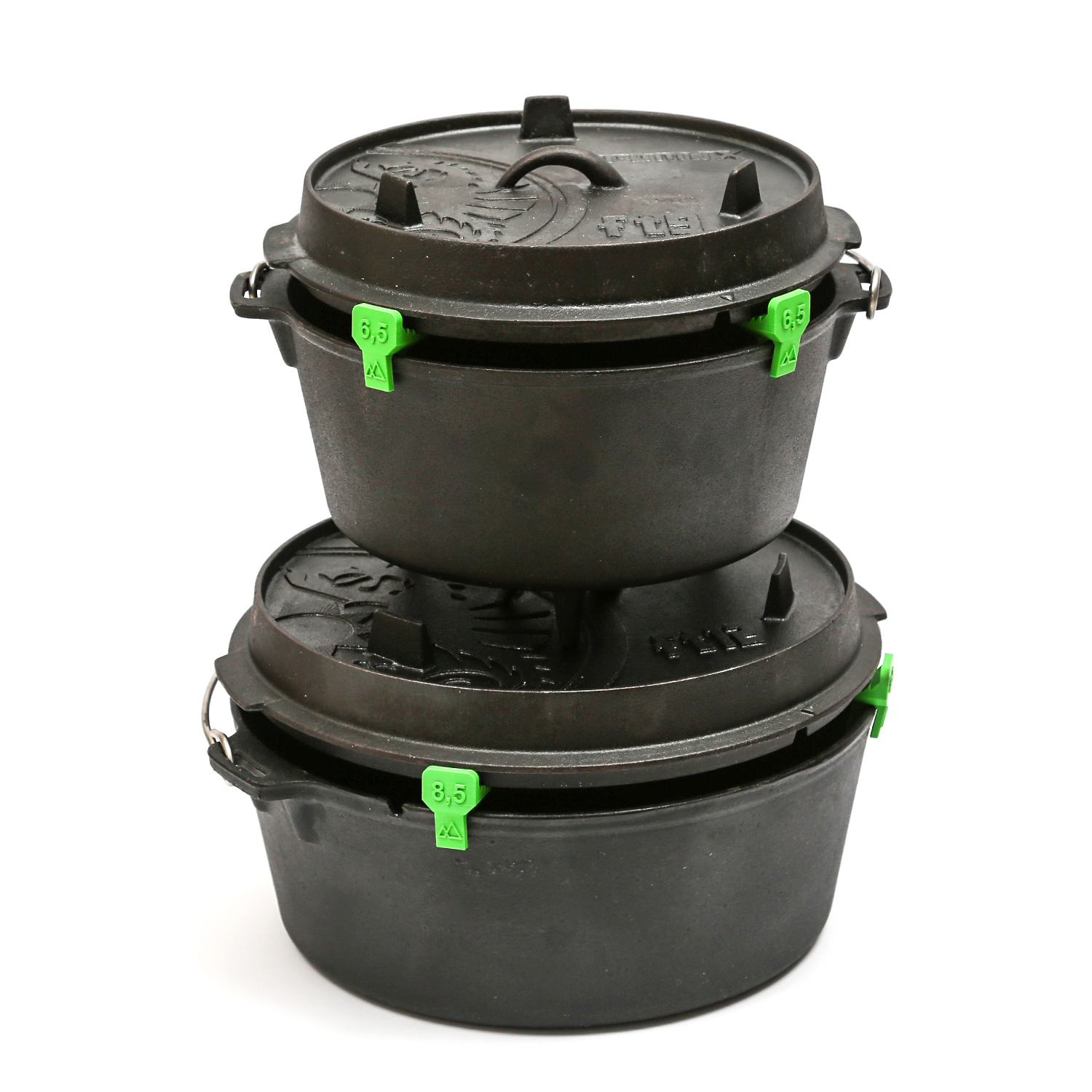 YOUCAMP Dutch Oven DRYCLIP 8,5 - 3er Set Abstandshalter für Feuertöpfe aus Gusseisen