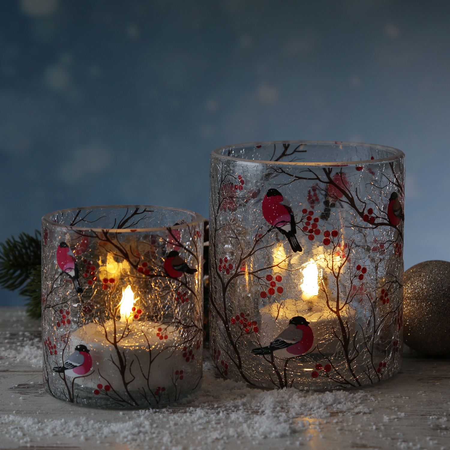 Teelichthalter GIMPEL - Windlicht - Bruchglasoptik - Glas - H: 13cm - D: 11,5cm Teelichthalter GIMPEL - Windlicht - Bruchglasoptik - Glas - H: 13cm - D: 11,5cm