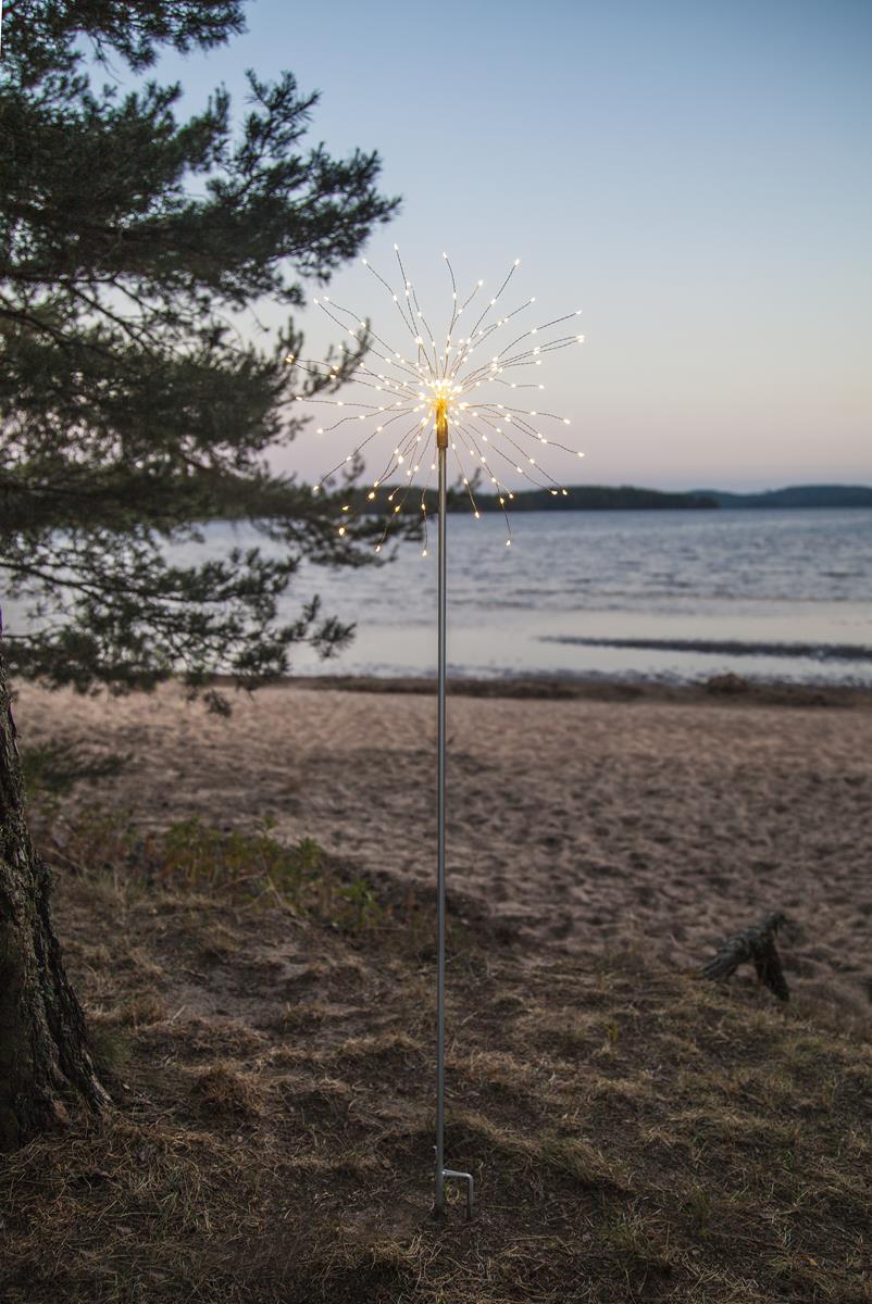 LED Dekostab "Firework" - H: 110cm - 160 kleine daylight LED - inkl. Trafo - outdoor - silber LED Dekostab "Firework" - H: 110cm - 160 kleine daylight LED - inkl. Trafo - outdoor - silber