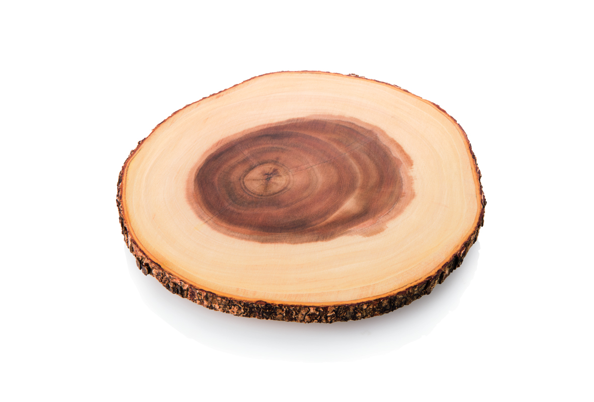 großes Vesperbrett aus Akazienholz 35,6cm Durchmesser großes Frühstücksbrett - Vesperbrett - 35,6cm Durchmesser