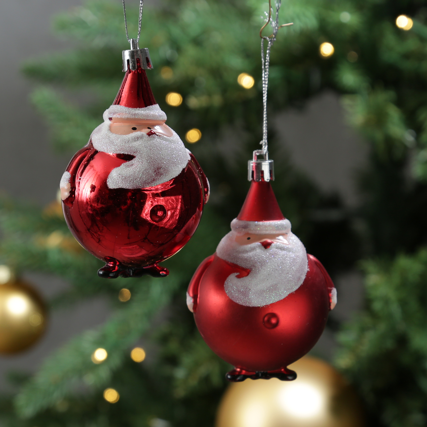 Weihnachtsbaumschmuck Weihnachtsmann - Christbaumschmuck - bruchfest - H: 9cm - matt Weihnachtsbaumschmuck Weihnachtsmann - Christbaumschmuck - bruchfest - H: 9cm - matt
