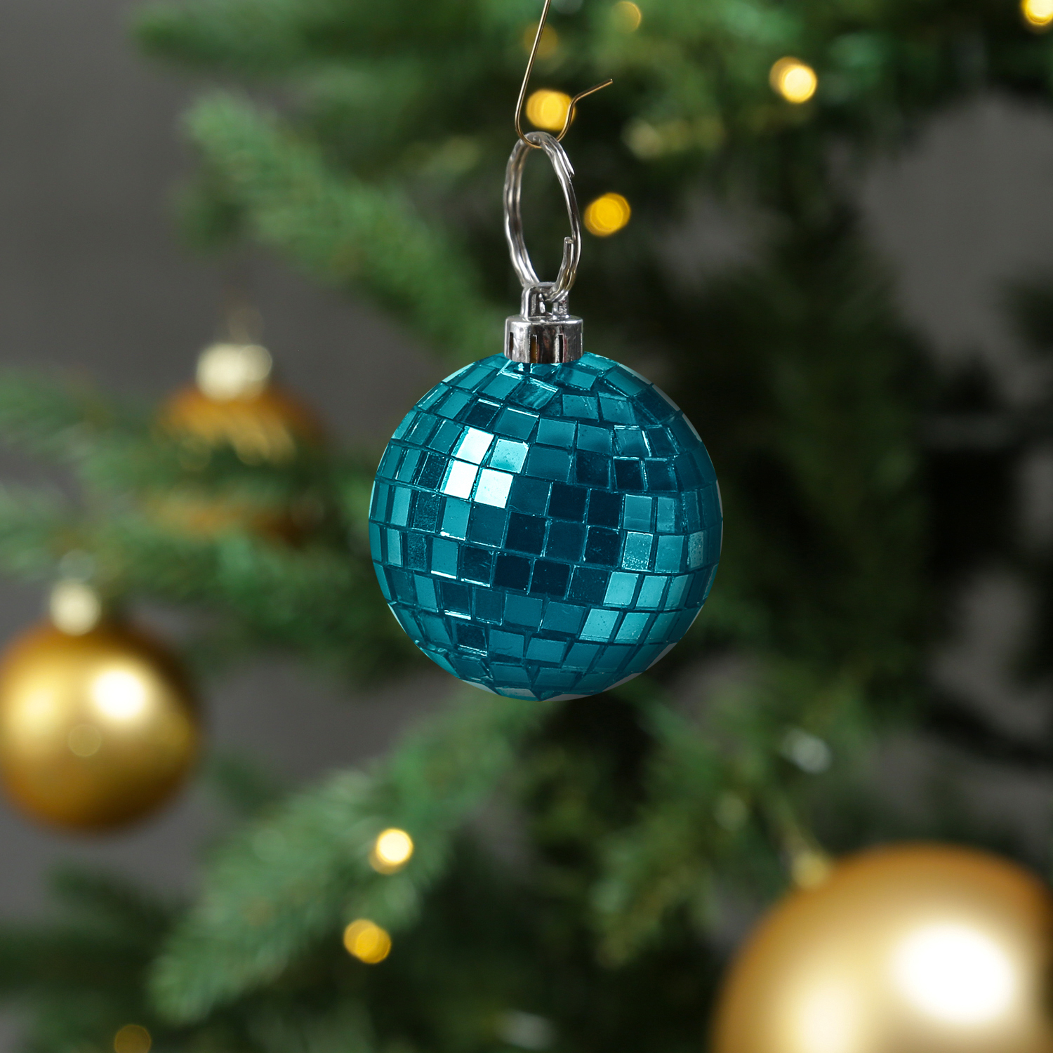 Christbaumschmuck Discokugel - Spiegelkugel - Weihnachtskugel - 5x5mm Spiegel - D: 5cm - blau Christbaumschmuck Discokugel - Spiegelkugel - Weihnachtskugel - 5x5mm Spiegel - D: 5cm - blau